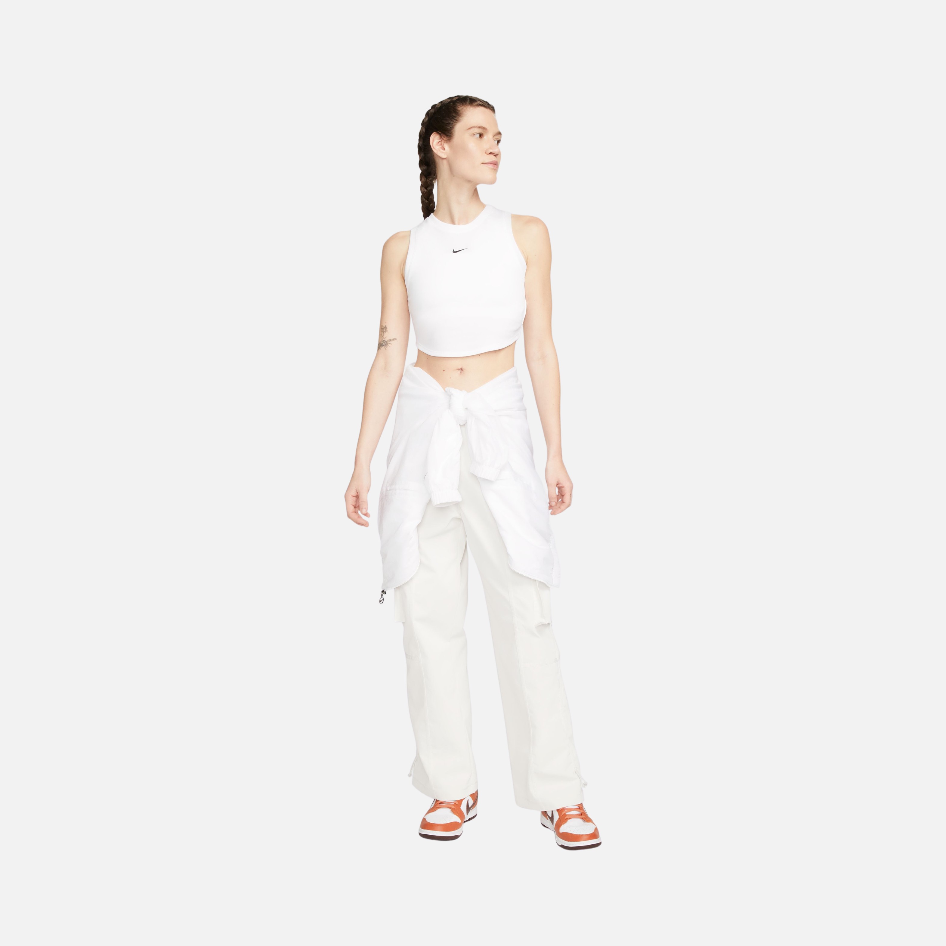 Nike Sportswear Chill Knit Tight Cropped Mini-Rib Kadın Atlet