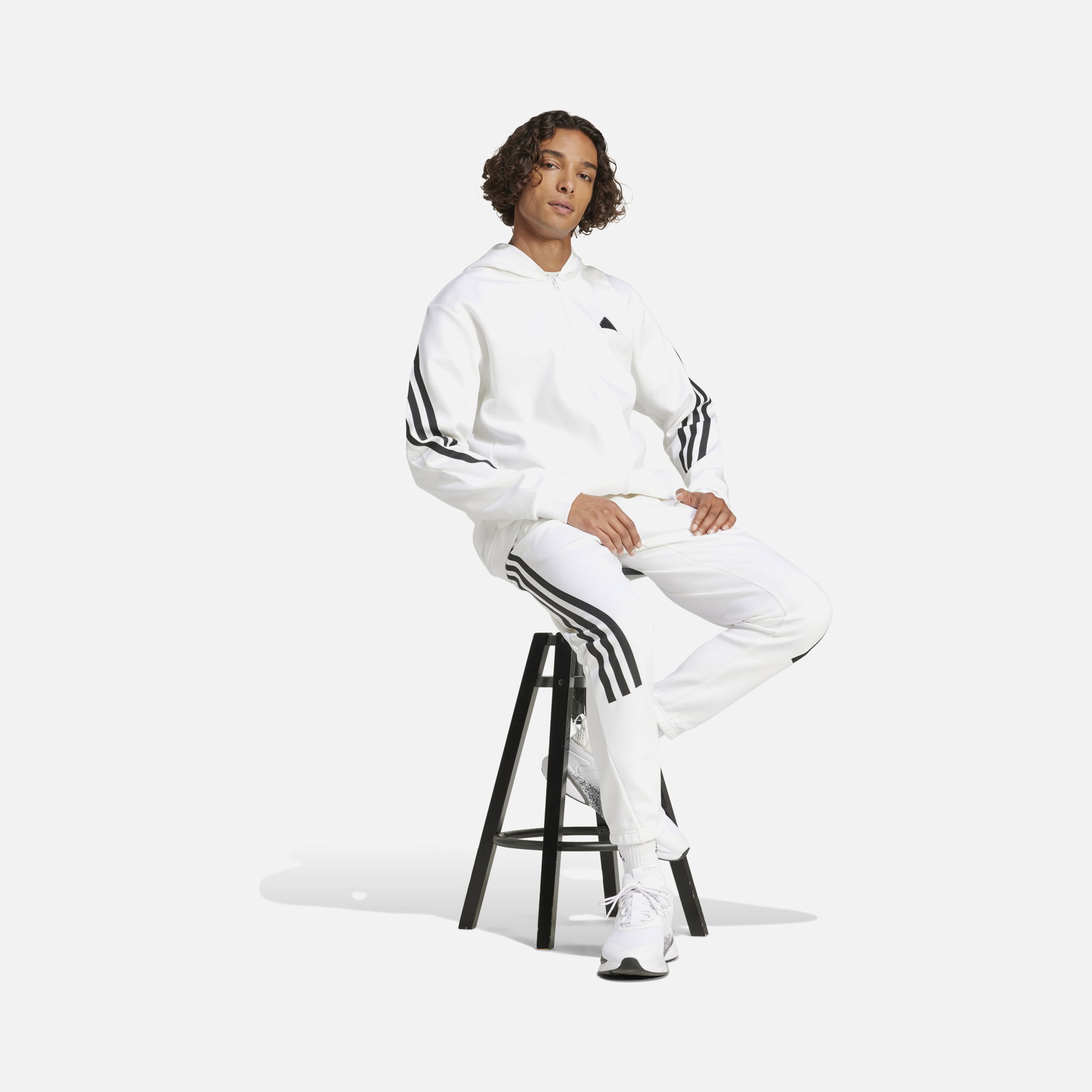 adidas Future Icons 3-Stripes Full-Zip Hoodie Erkek Sweatshirt