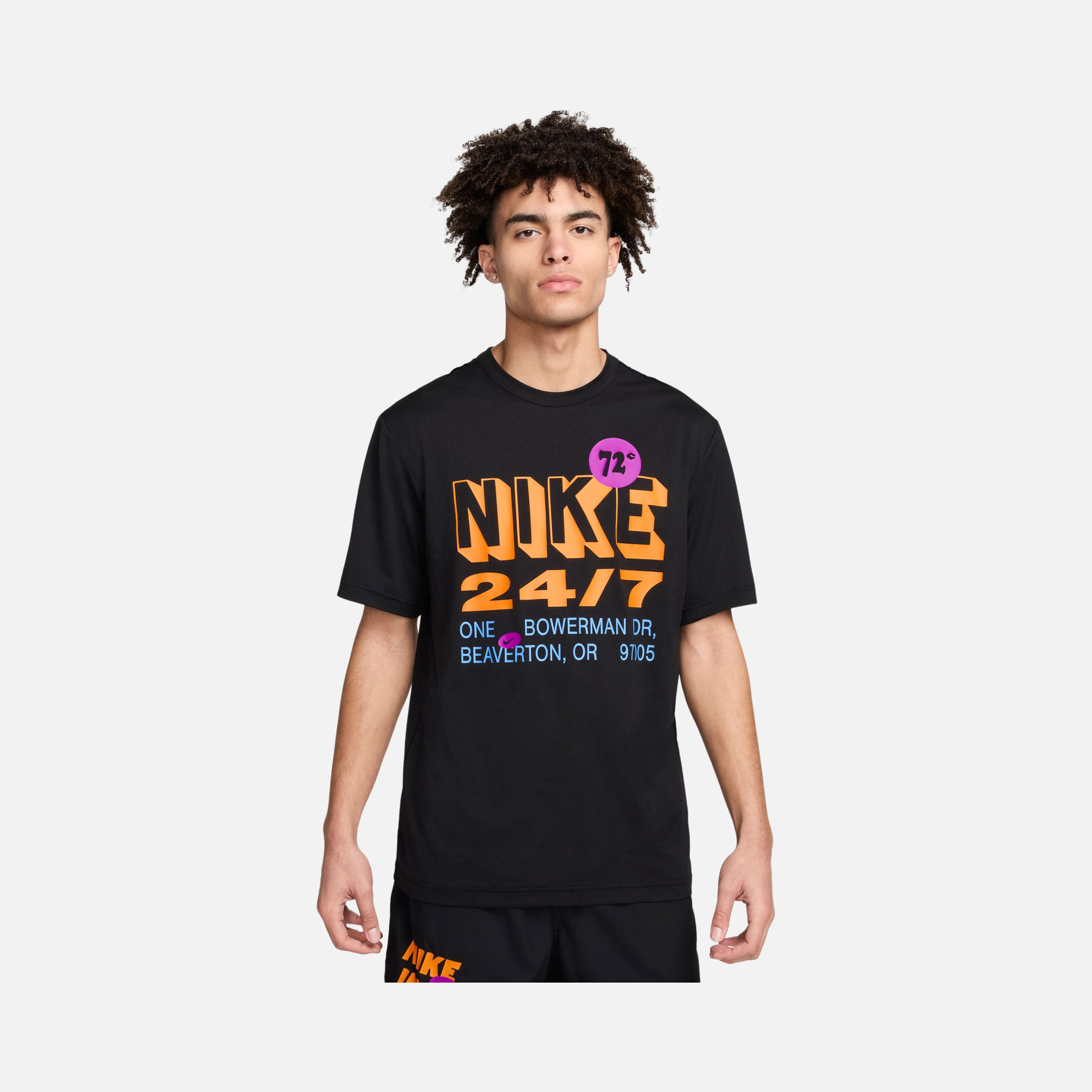 Nike Dri-Fit Hyverse Graphic UV Fitness Short-Sleeve Erkek Tişört