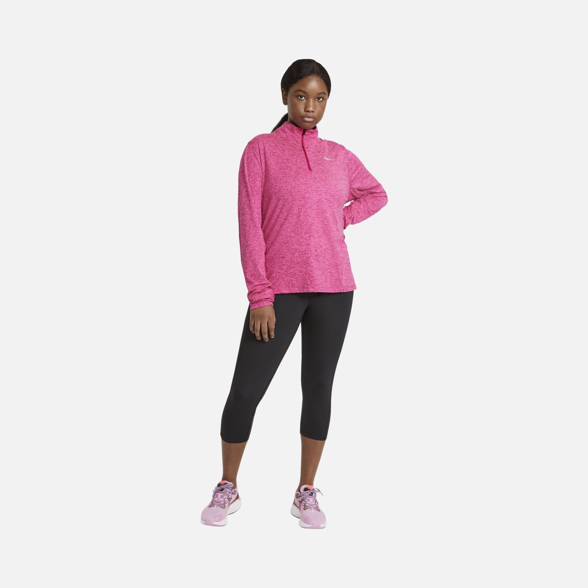 Nike Element 1/2-Zip Running Long-Sleeve Kadın Tişört