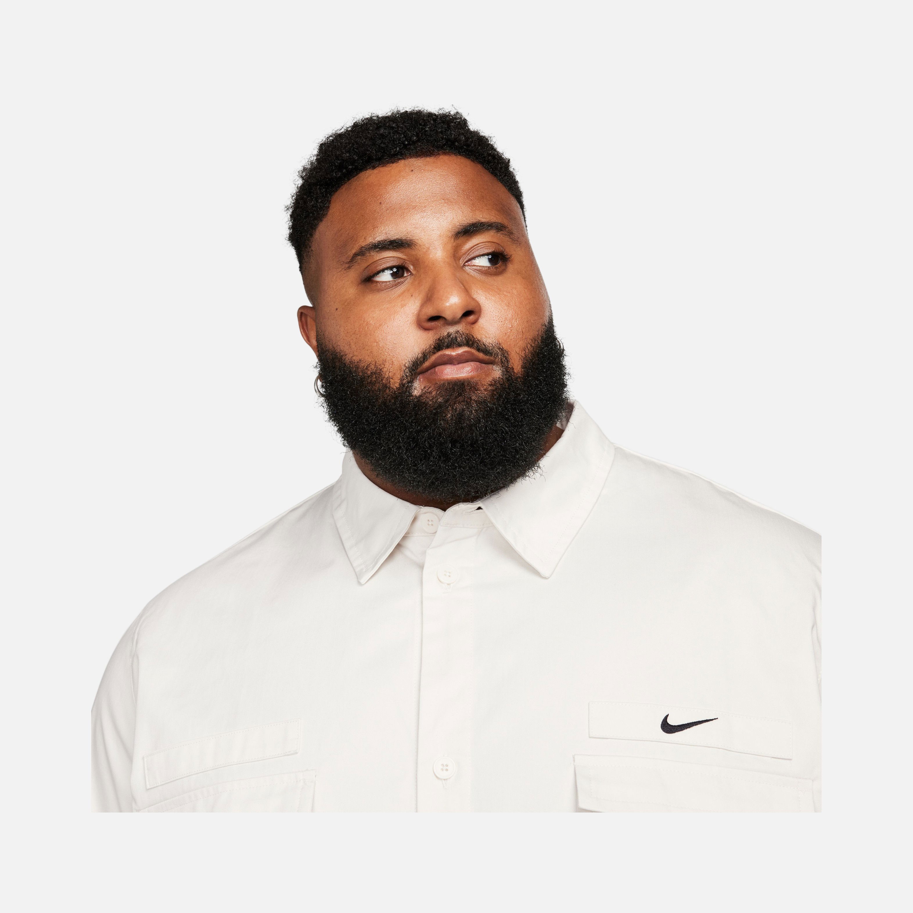 Nike Sportswear Woven Military Button-Down Short-Sleeve Erkek Gömlek