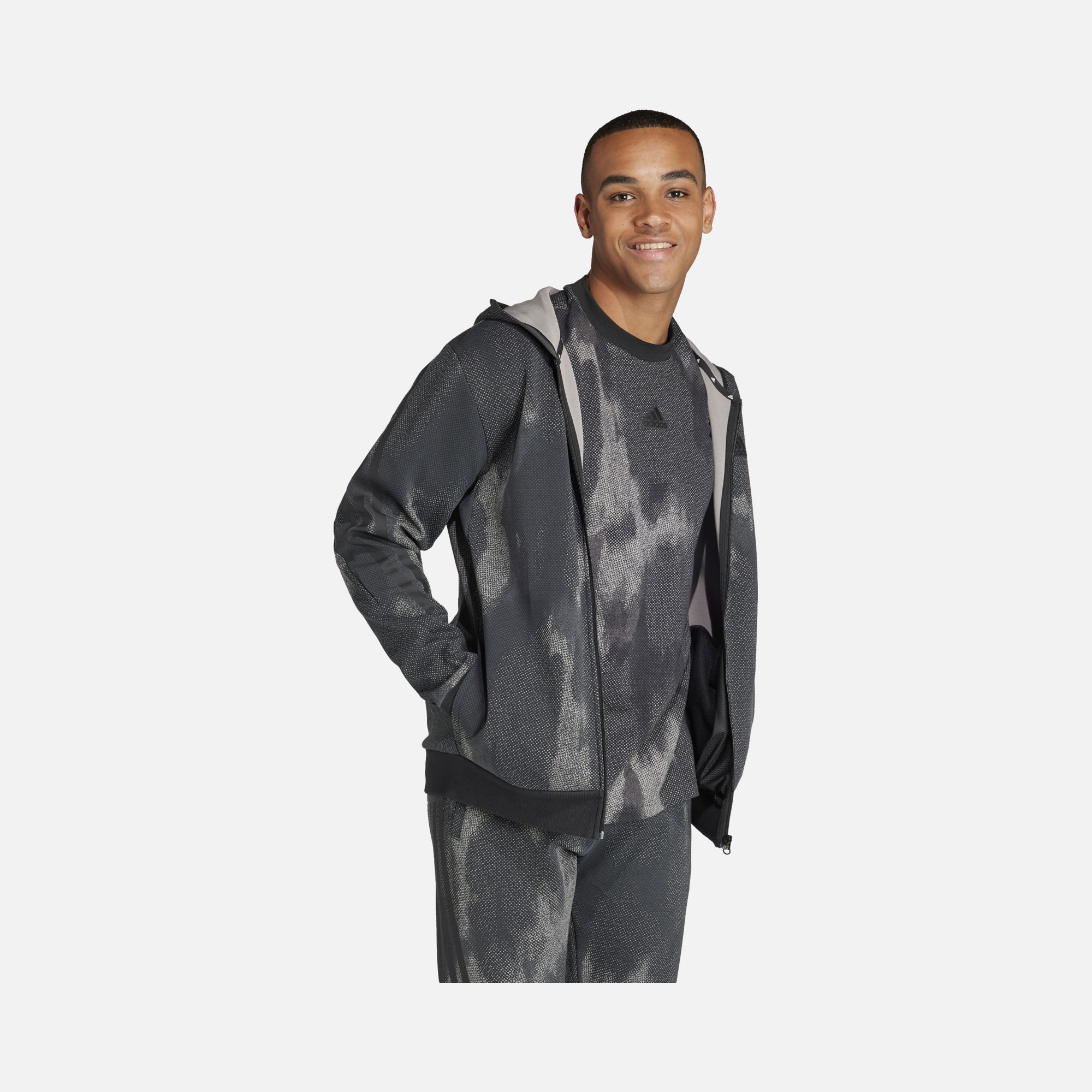 adidas Future Icons 3-Stripes Full-Zip Hoodie Erkek Sweatshirt