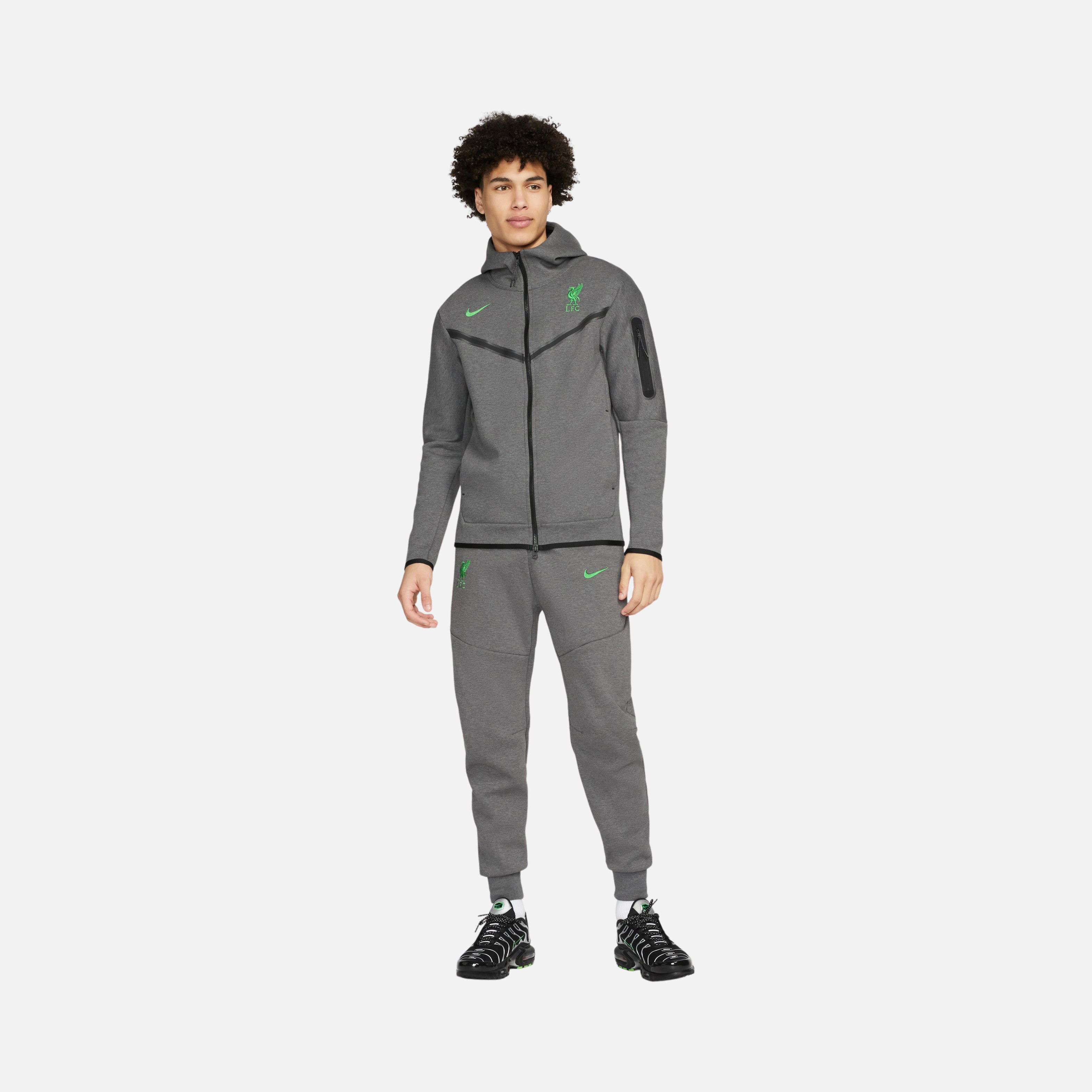 Nike Liverpool FC Tech Fleece Windrunner Full-Zip Hoodie Erkek Sweatshirt