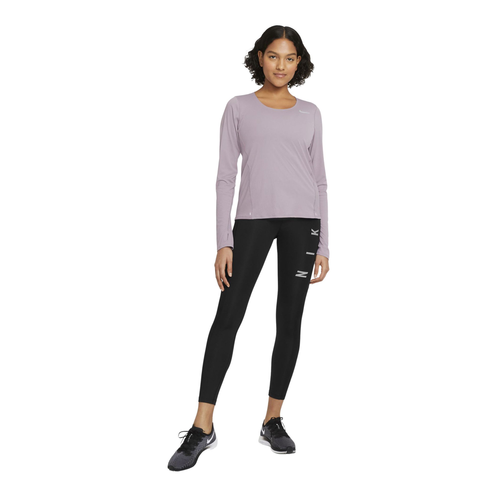 Nike City Sleek Long-Sleeve Running Top Kadın Tişört