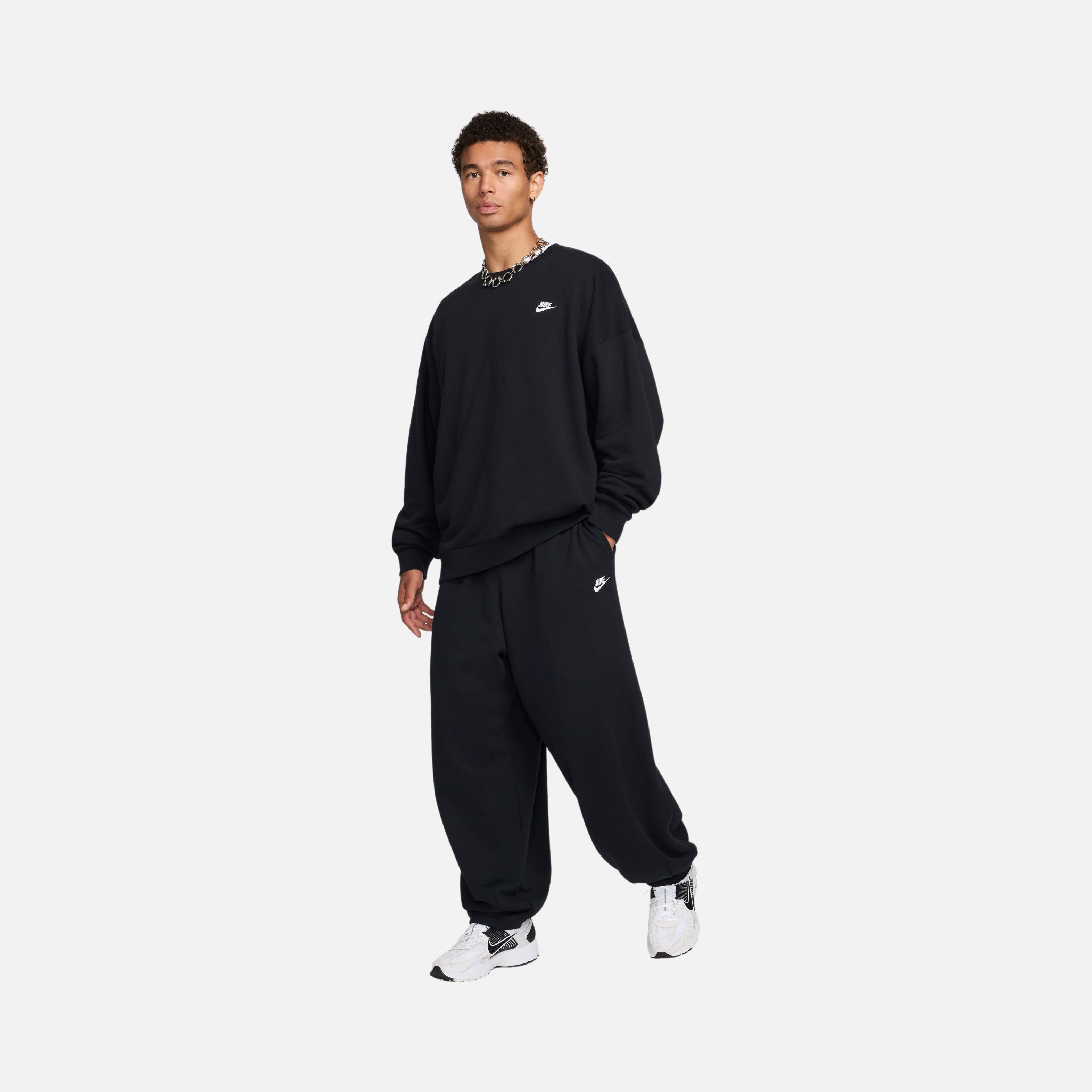 Nike Club+ Fleece Oversized French Terry Crew Erkek Sweatshirt