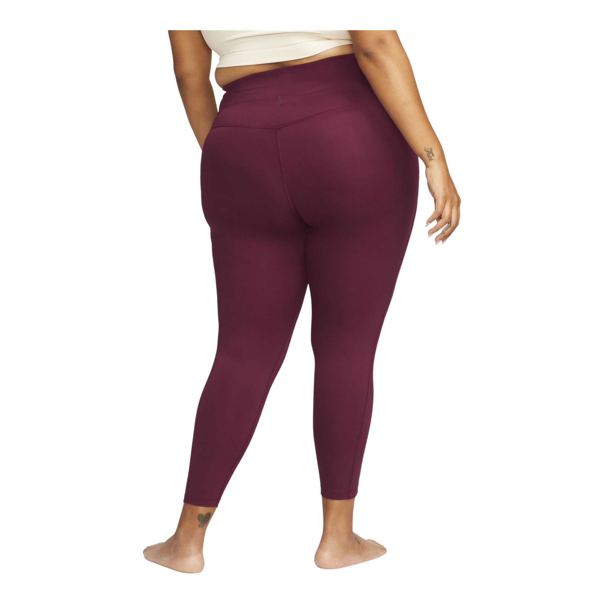 Nike Yoga Dri-Fit High-Waisted 7/8 Metallic Trim Kadın Tayt