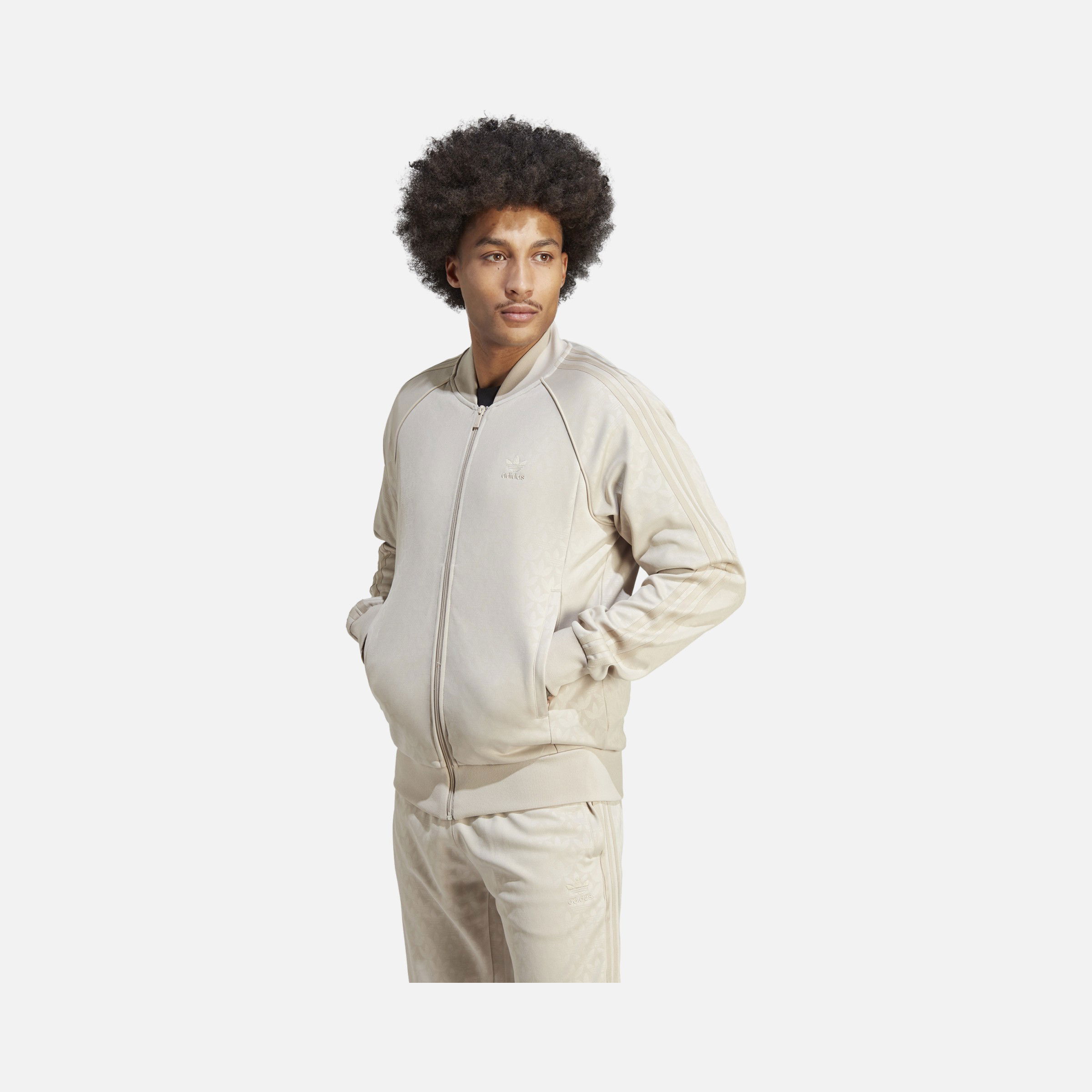 adidas Sportswear Monogram 3-Stripes Full-Zip Erkek Sweatshirt