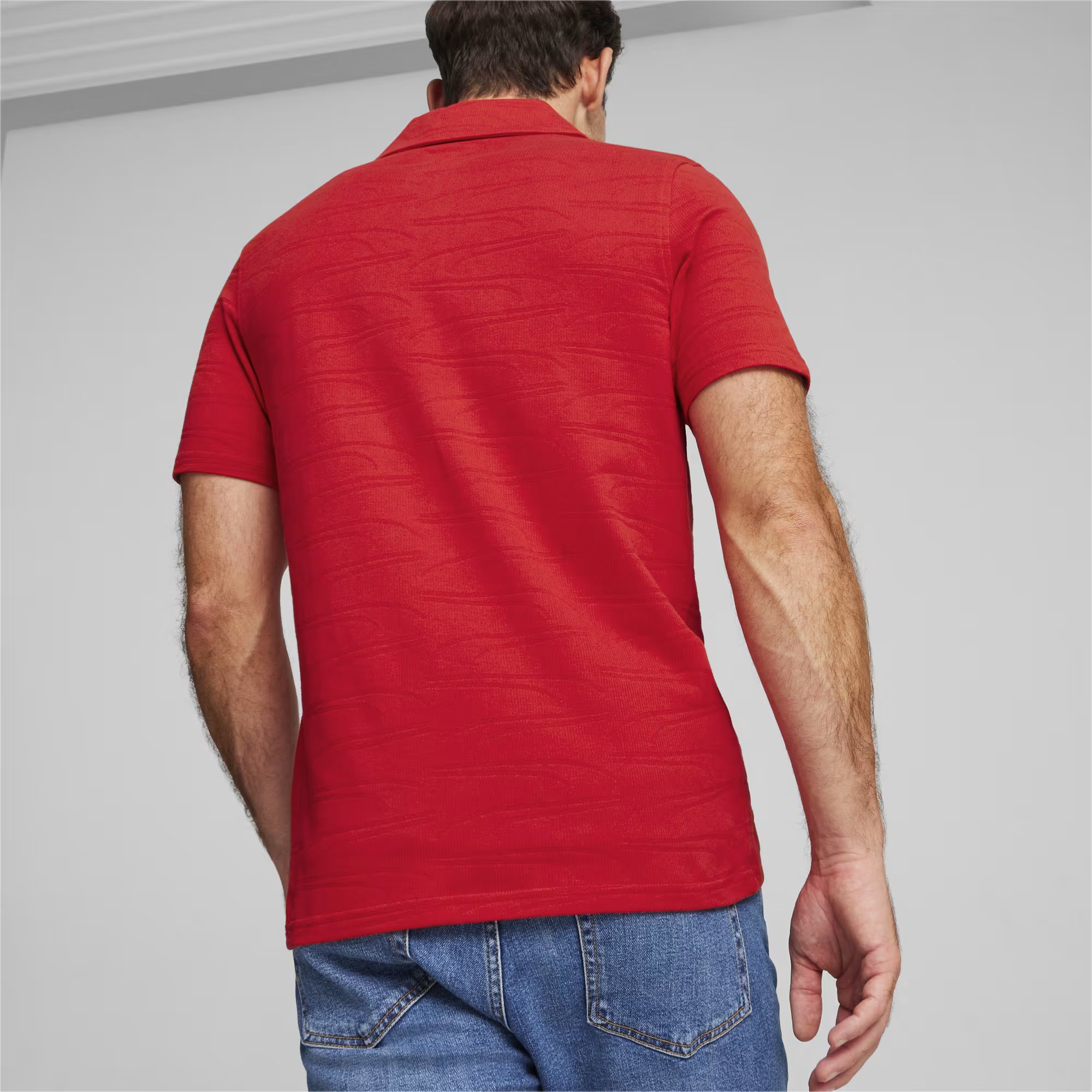 Puma Sportswear Ferrari Style Jacquard Polo Short-Seeve Erkek Tişört