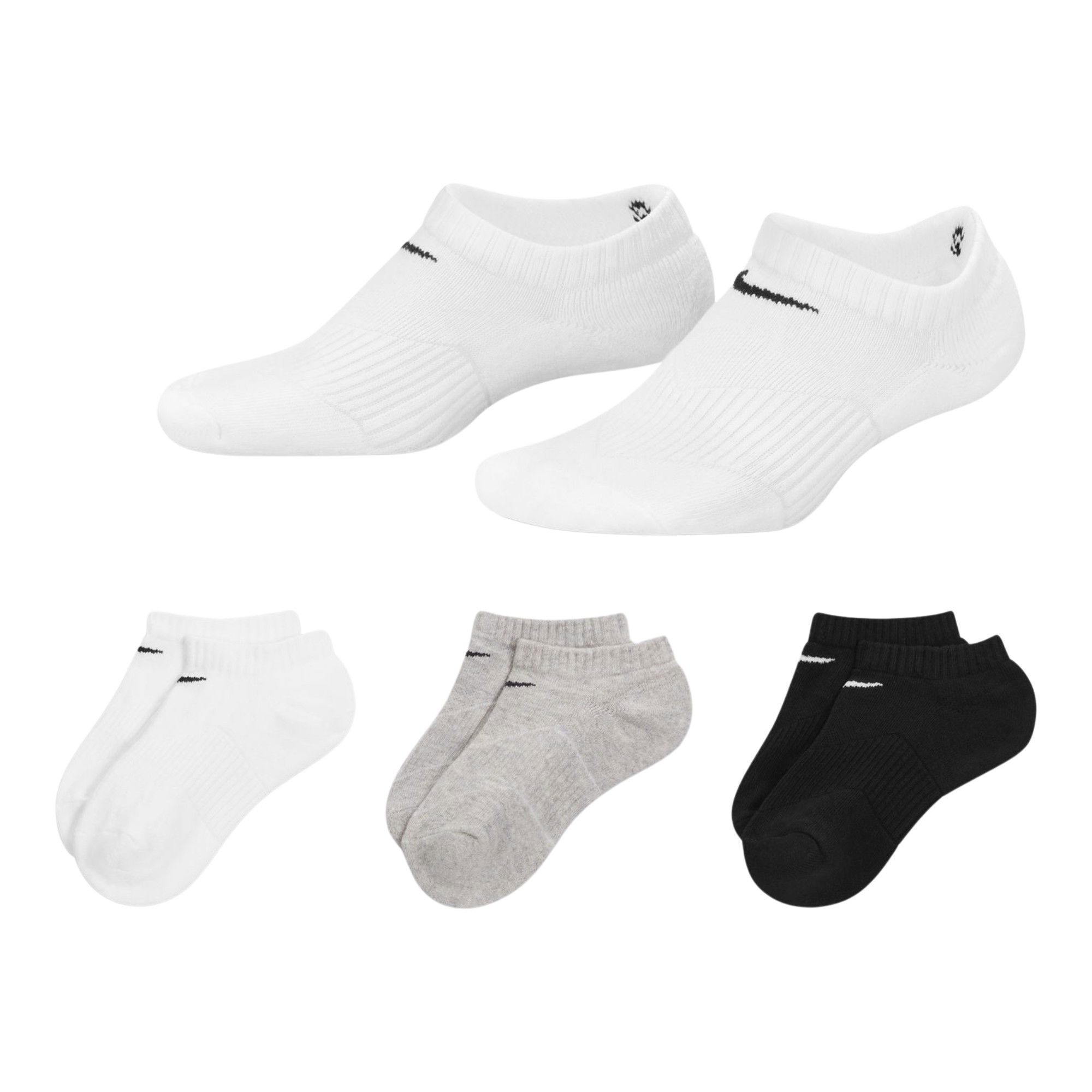 Nike Sportswear Cotton Cushioned No-Show (3 Pairs) Çocuk Çorap