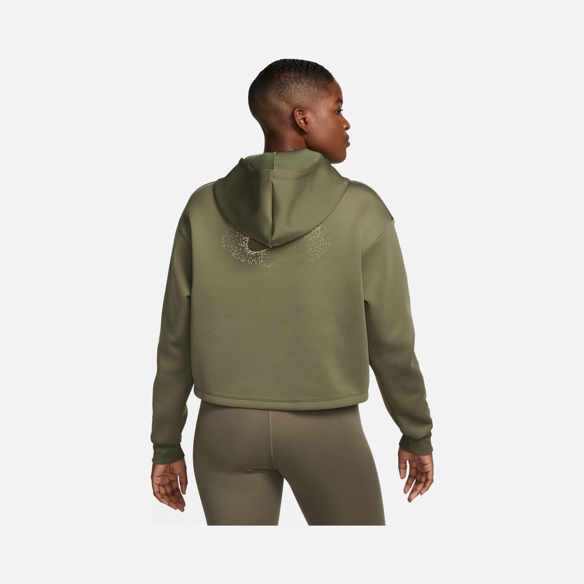 Nike Dri-Fit Graphic Shine Training Cropped 1/2-Zip Hoodie Kadın Sweatshirt