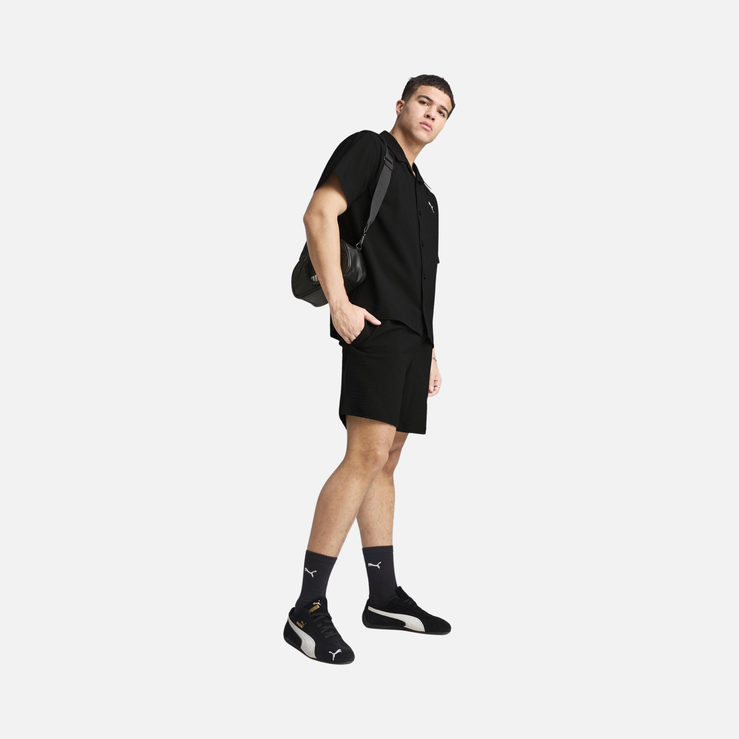 Puma Sportswear Wardrobe Essentials Relaxed Full-Buttoned Short-Sleeve Erkek Gömlek