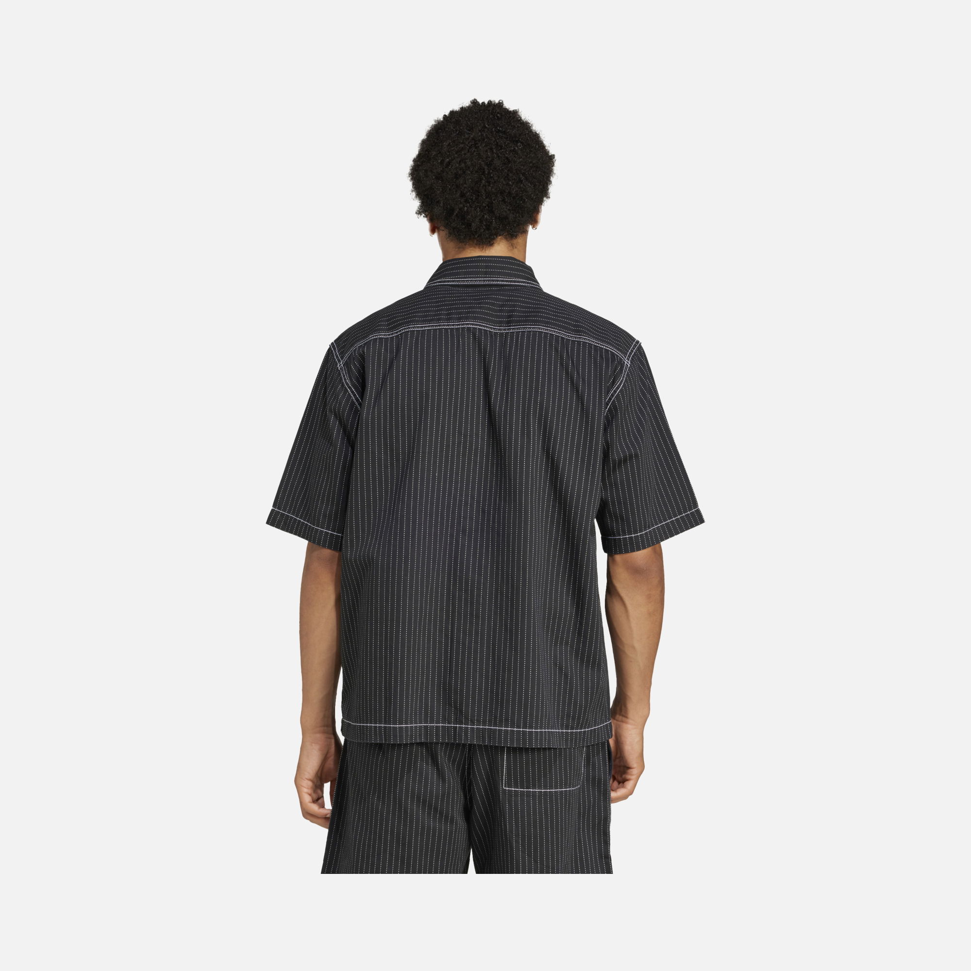 adidas Originals Wabash Dot Print Loose Cut Full-Buttoned Short-Sleeve Erkek Gömlek
