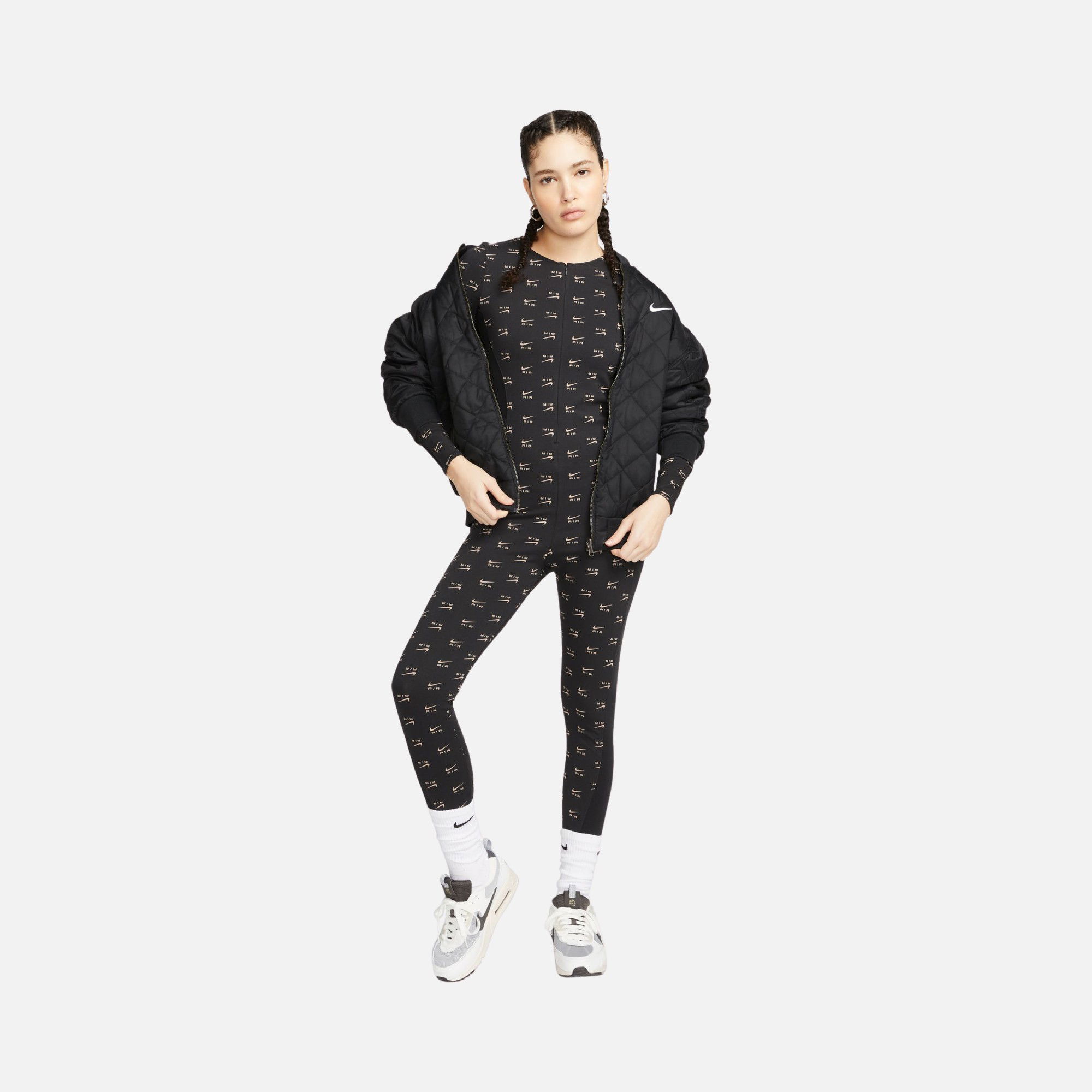 Nike Sportswear Air Printed Full-Zip Long-Sleeve Kadın Tulum
