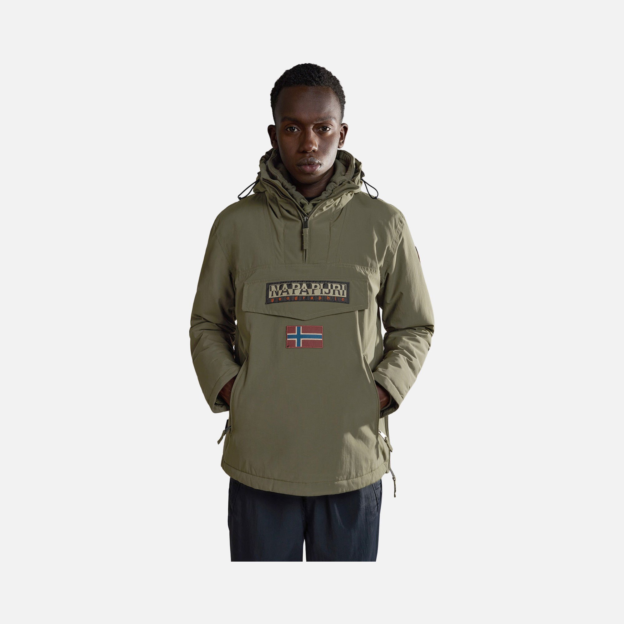 Napapijri Sportswear Rainforest Pocket Winter Half-Zip Hoodie Erkek Ceket