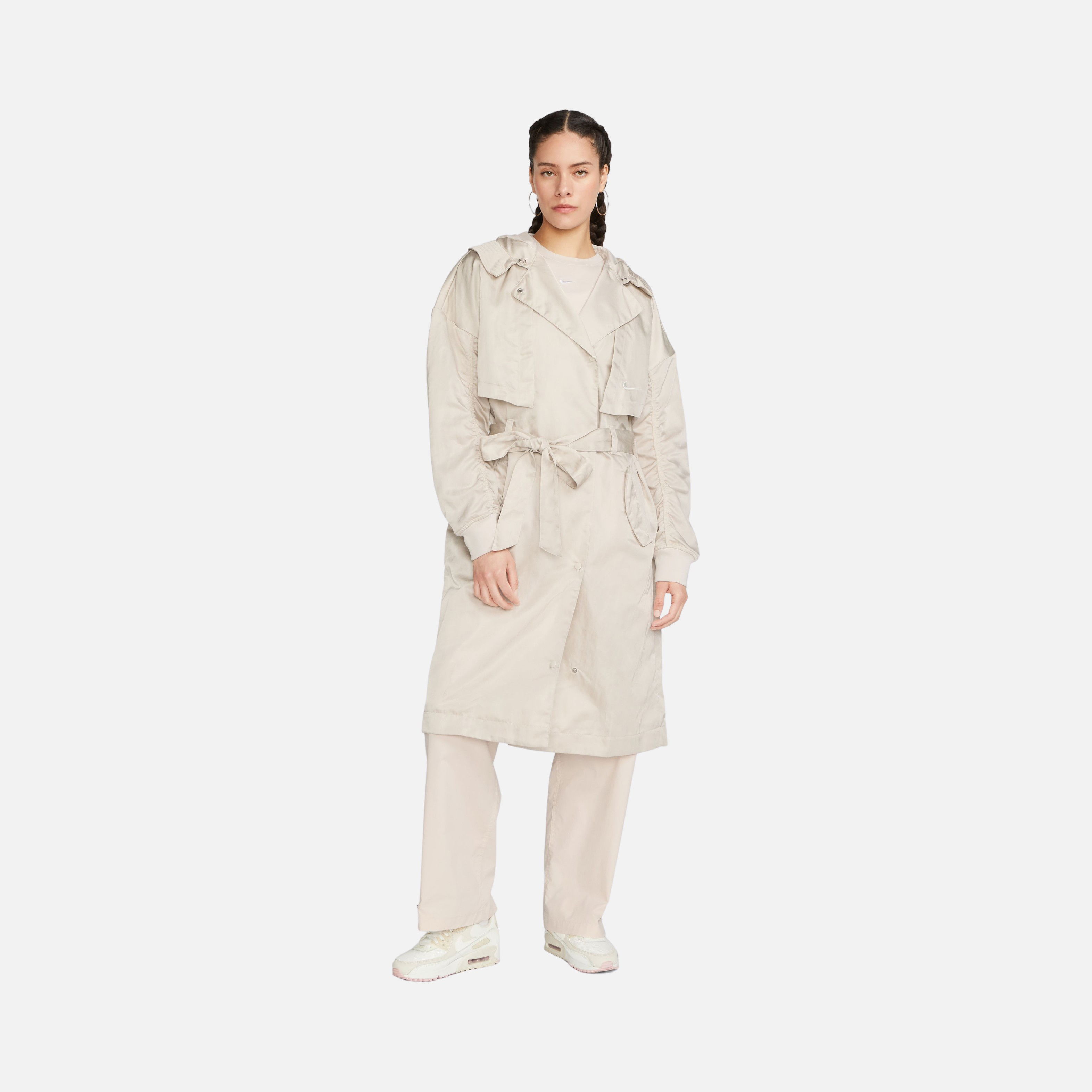 Nike Sportswear Essentials Trench Full Zipper & Snap Fastener Hoodie Kadın Ceket