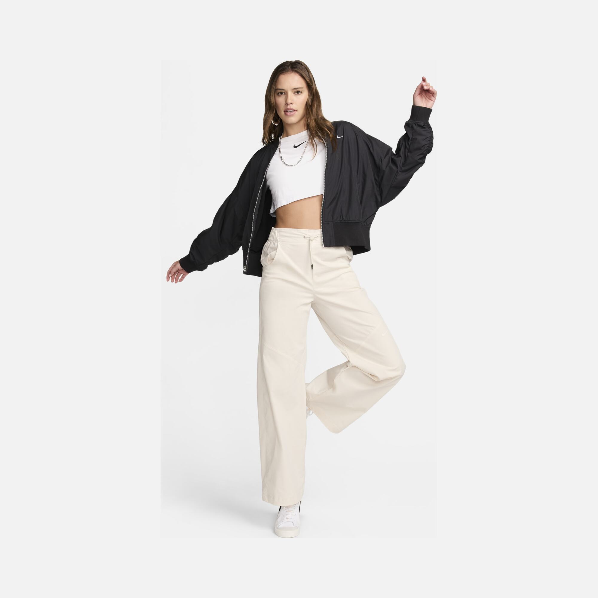 Nike Sportswear Essentials Oversized Bomber Lined Full-Zip Kadın Ceket