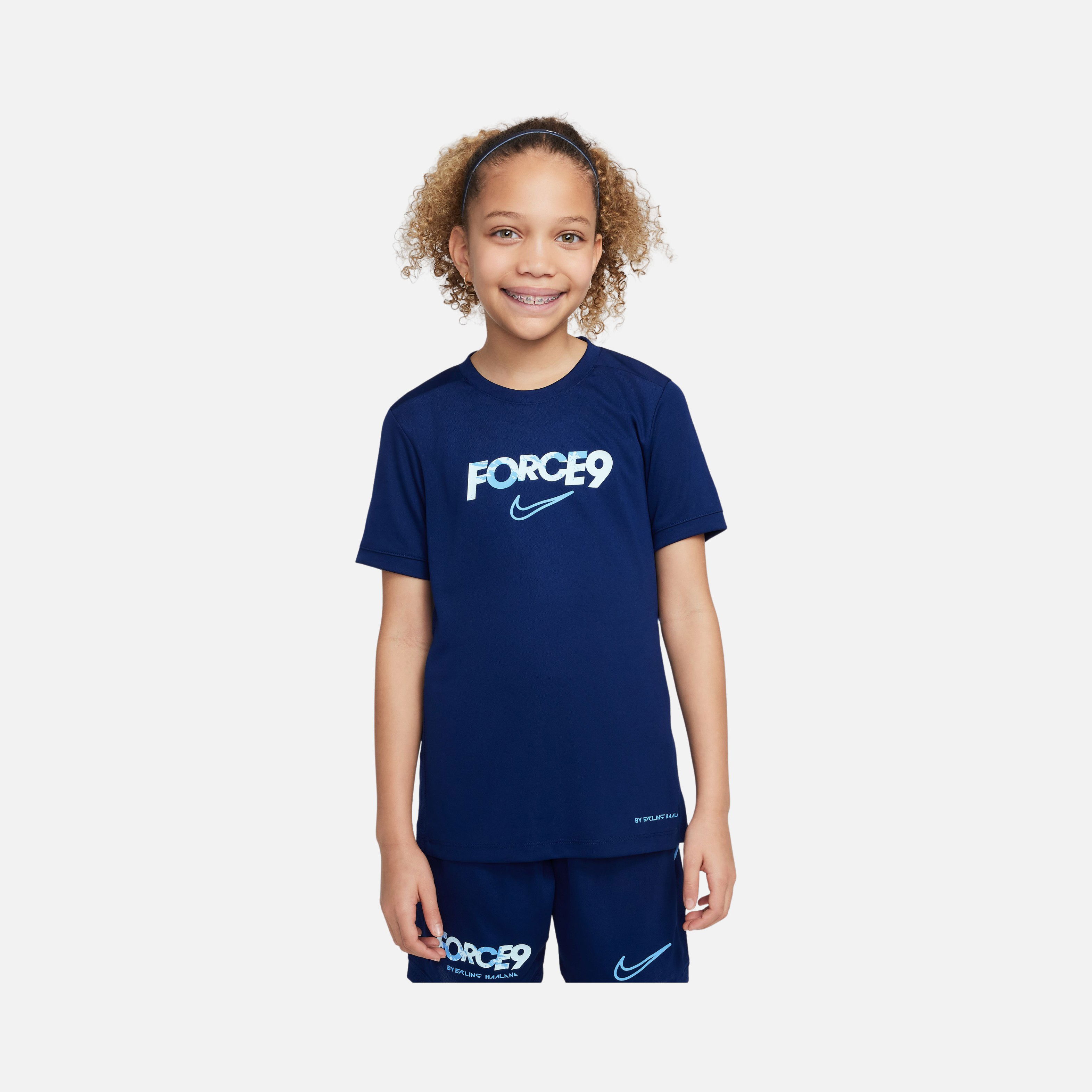 Nike Dri-Fit ''Erling Haaland Force9'' Graphic Football Academy Short-Sleeve Çocuk Forma