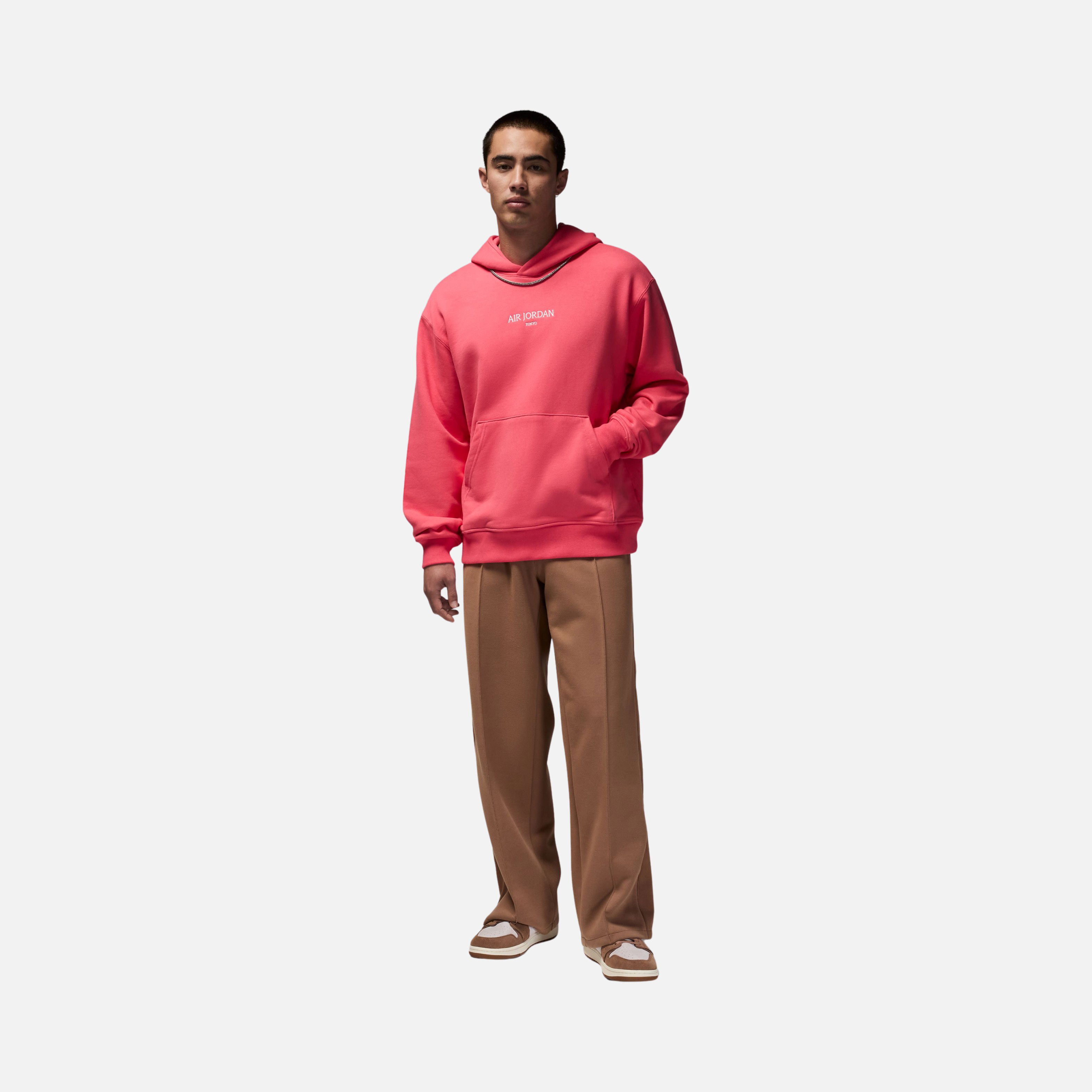 Nike Air Jordan Wordmark Tokyo French Terry Fleece Pullover Hoodie Erkek Sweatshirt