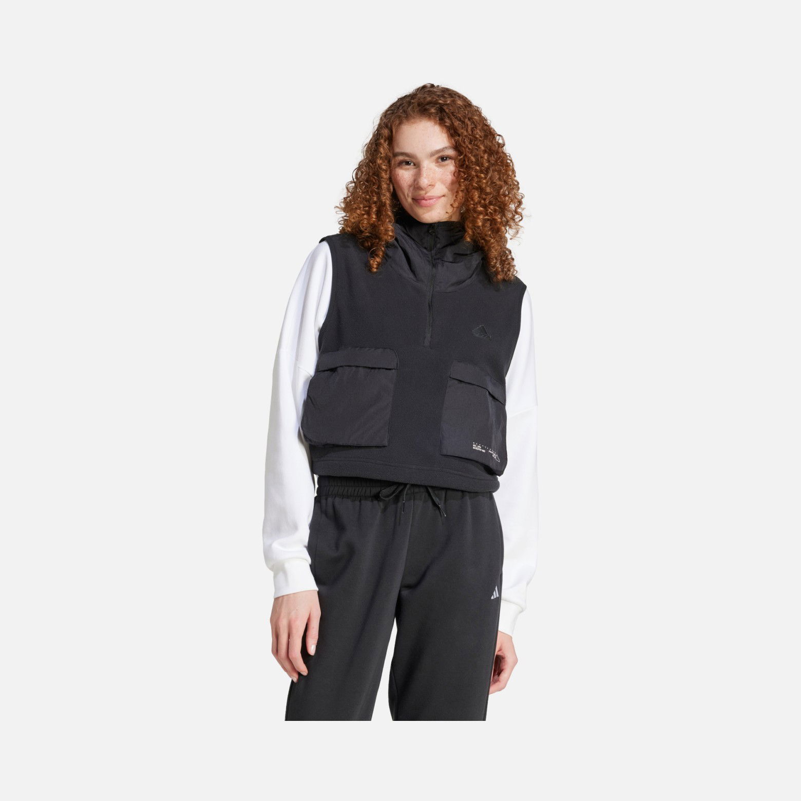adidas Sportswear City Escape Fleece Half-Zip Hoodie Kadın Yelek