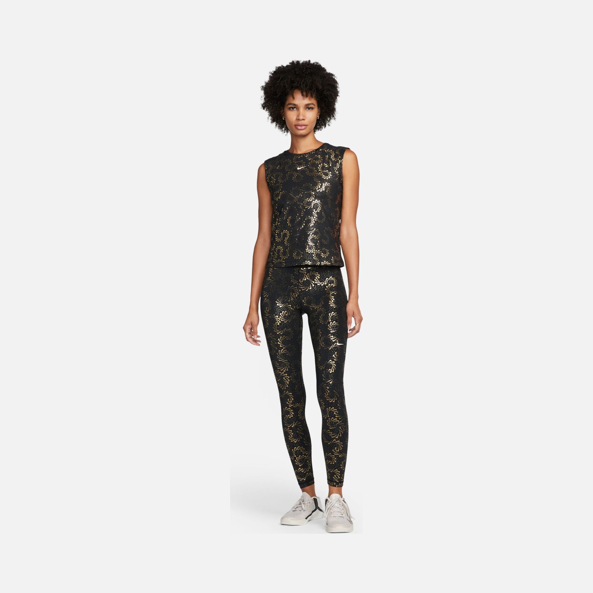 Nike Pro Dri-Fit Sparkle Swoosh Graphics Sleeveless Kadın Tişört