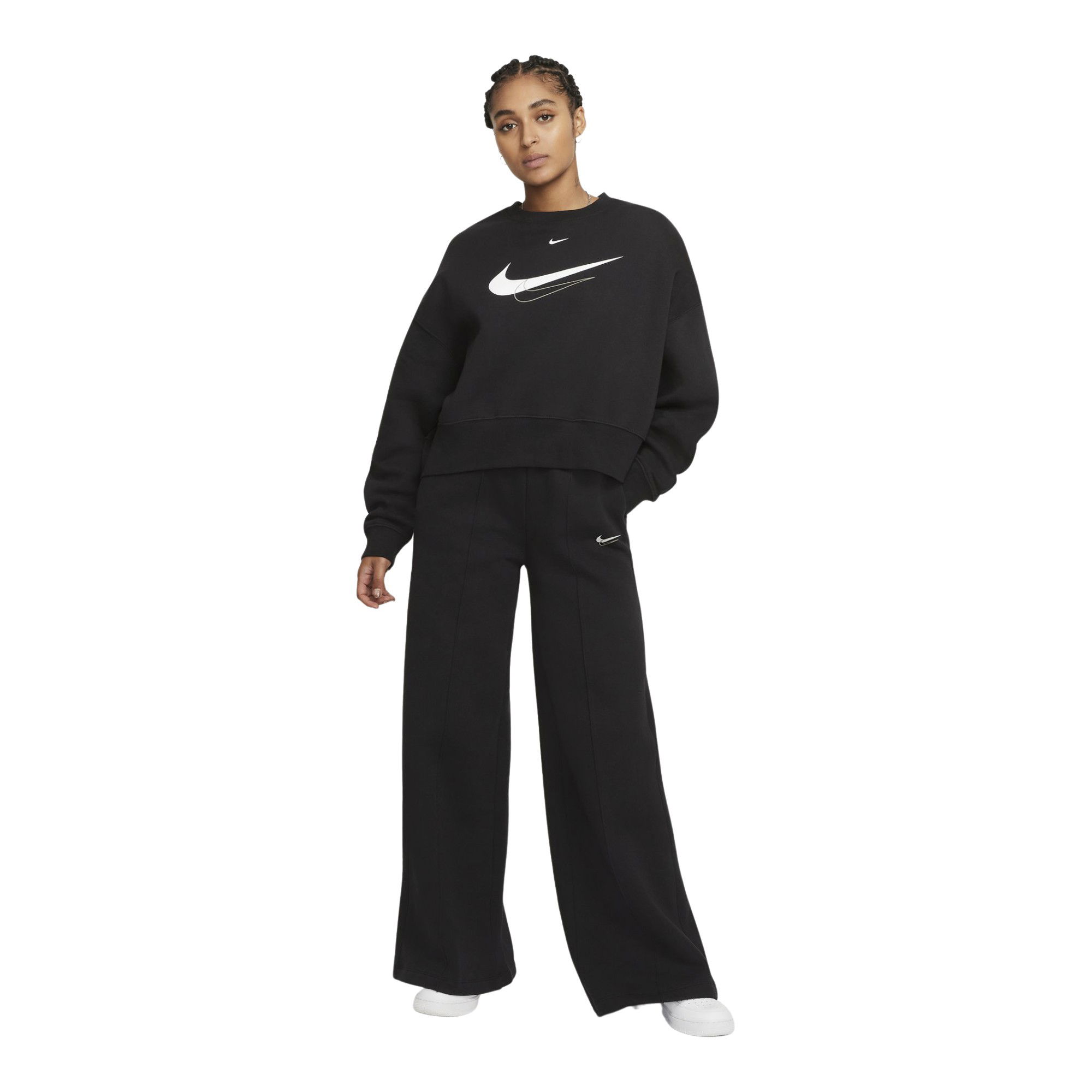 Nike Sportswear Trend Swoosh Printed Crop Fleece Kadın Sweatshirt