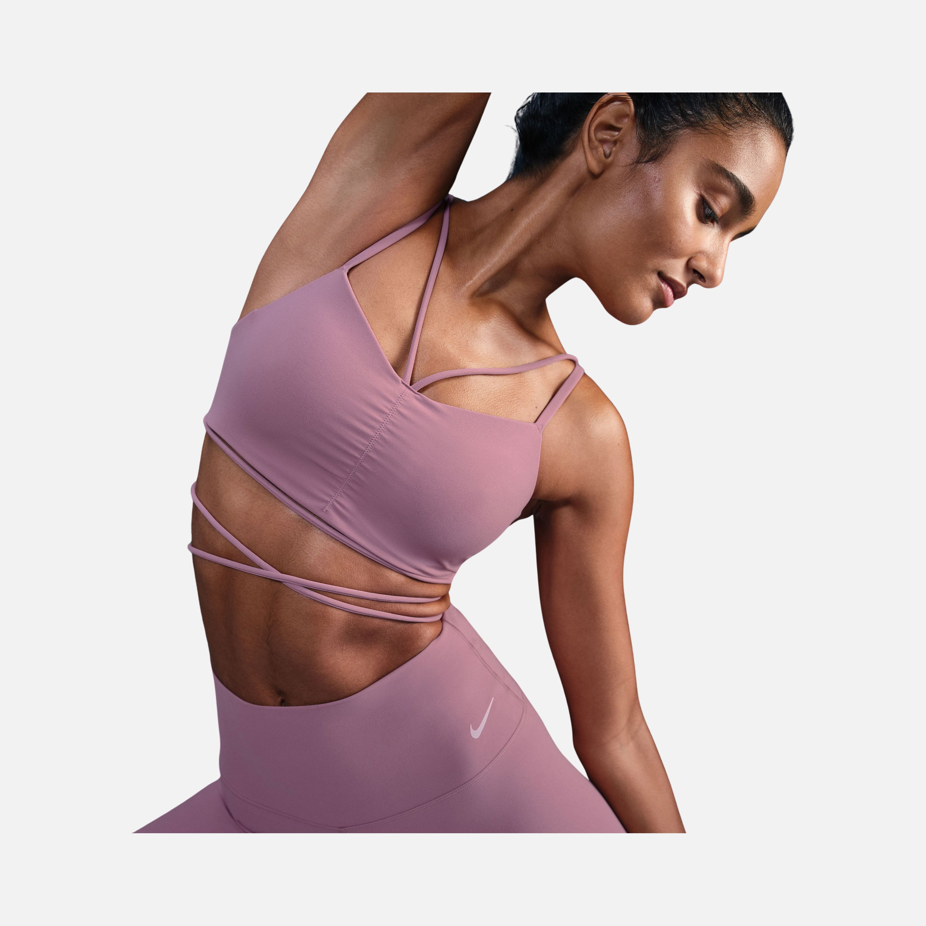 Nike Dri-Fit Zenvy Strappy Wrap Light-Support Padded Training Kadın Bra