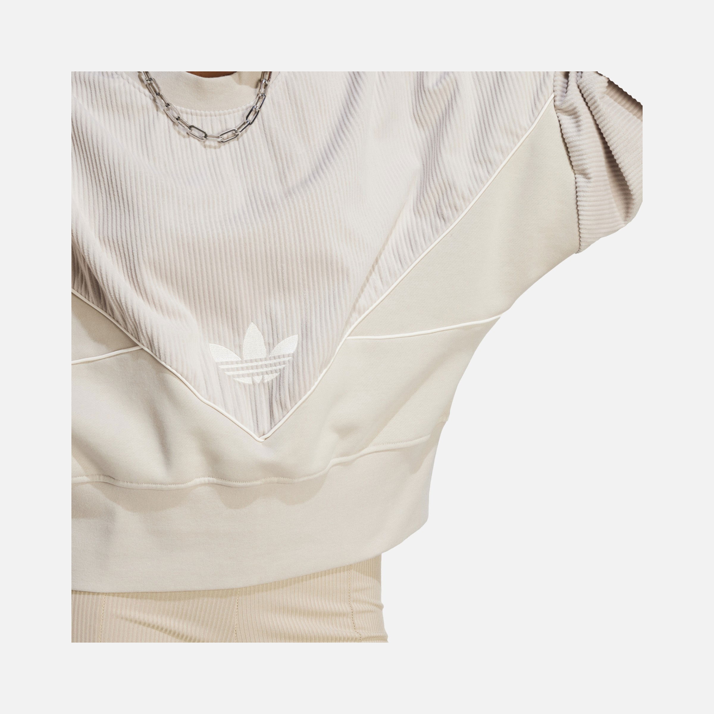 adidas Sportswear Corduroy Mix Material Hooide Kadın Sweatshirt