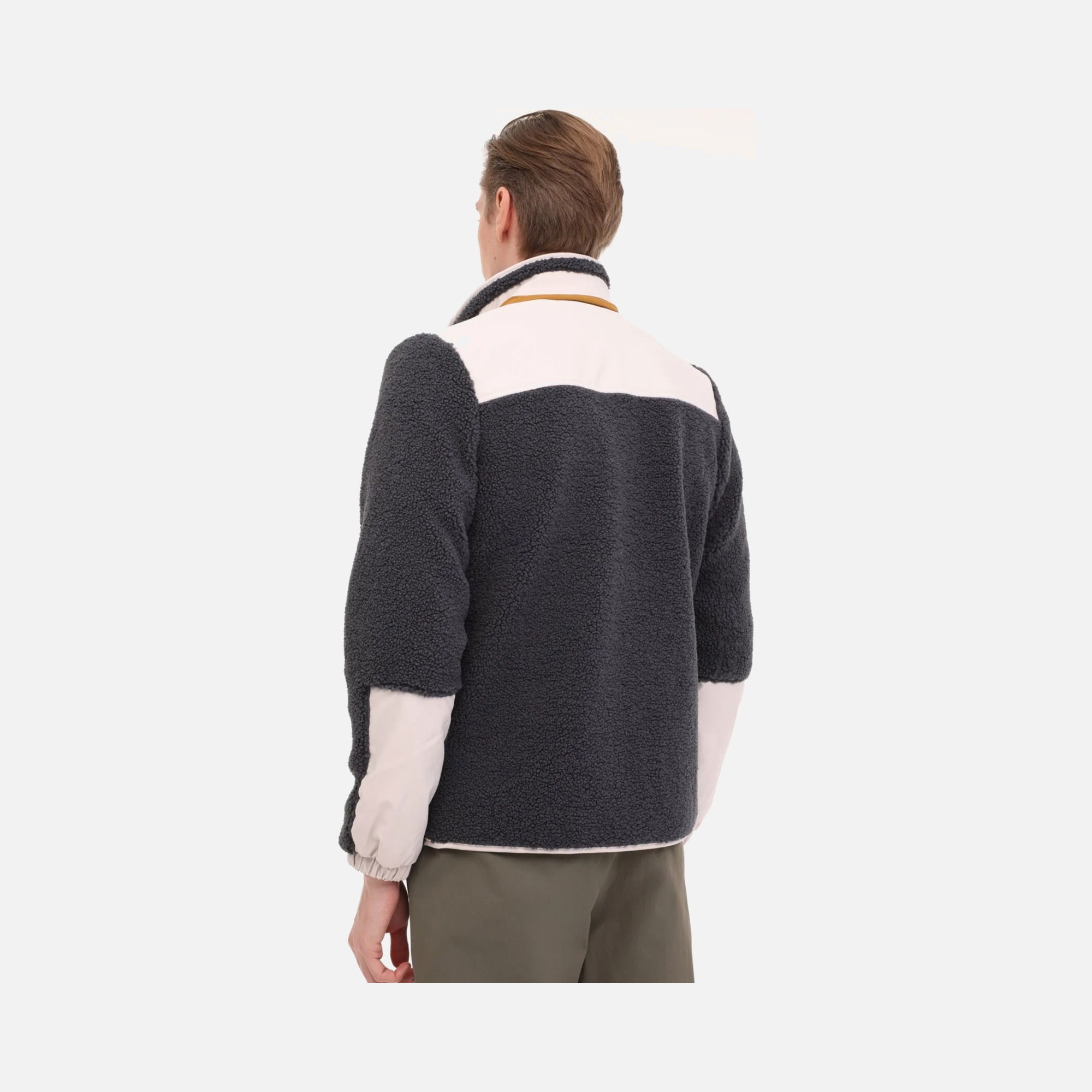 Lumberjack Sportswear Faux Fur & Woven Fabric Full-Zip Erkek Ceket