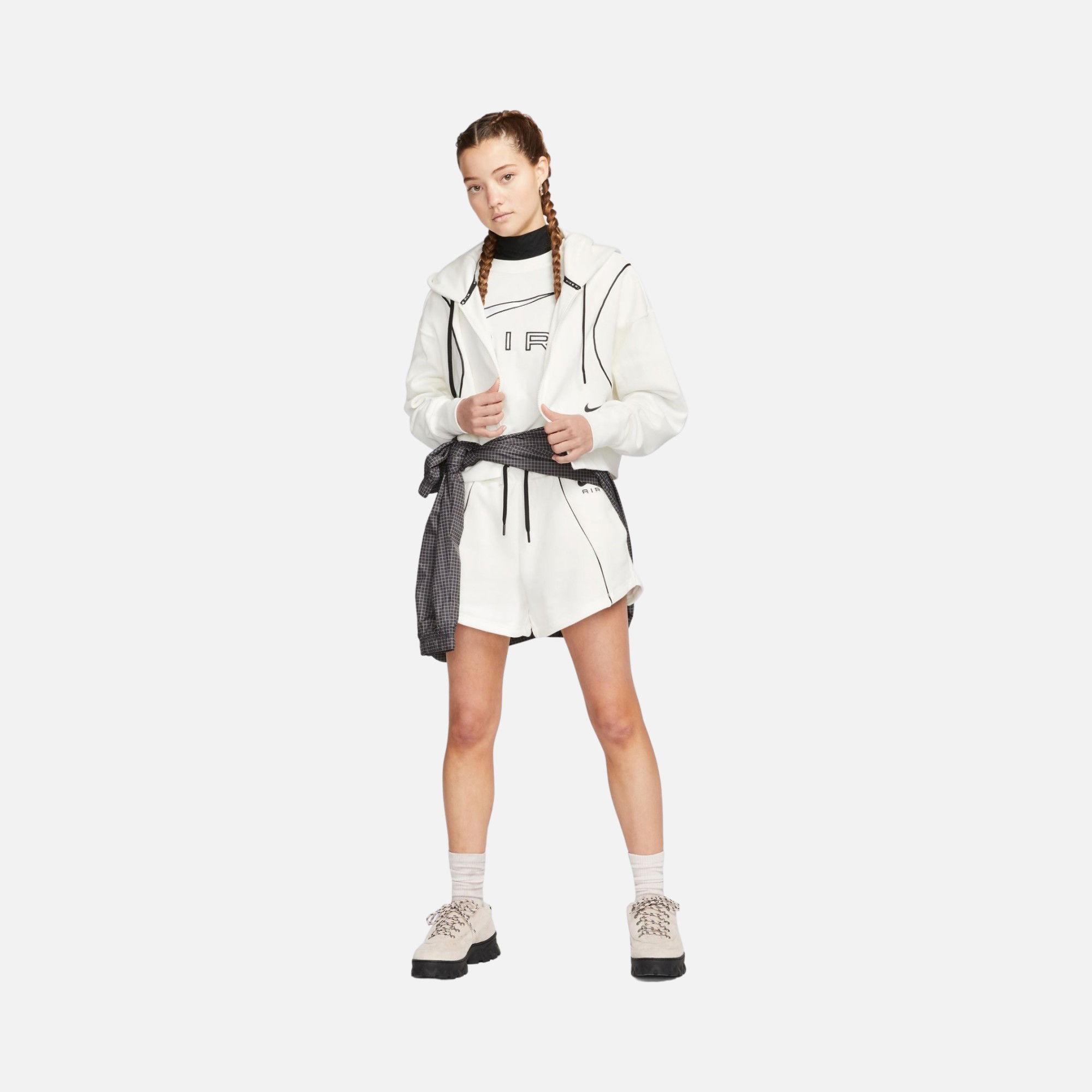 Nike Sportswear Air Fleece Cropped  Full-Zip Hoodie Kadın Sweatshirt