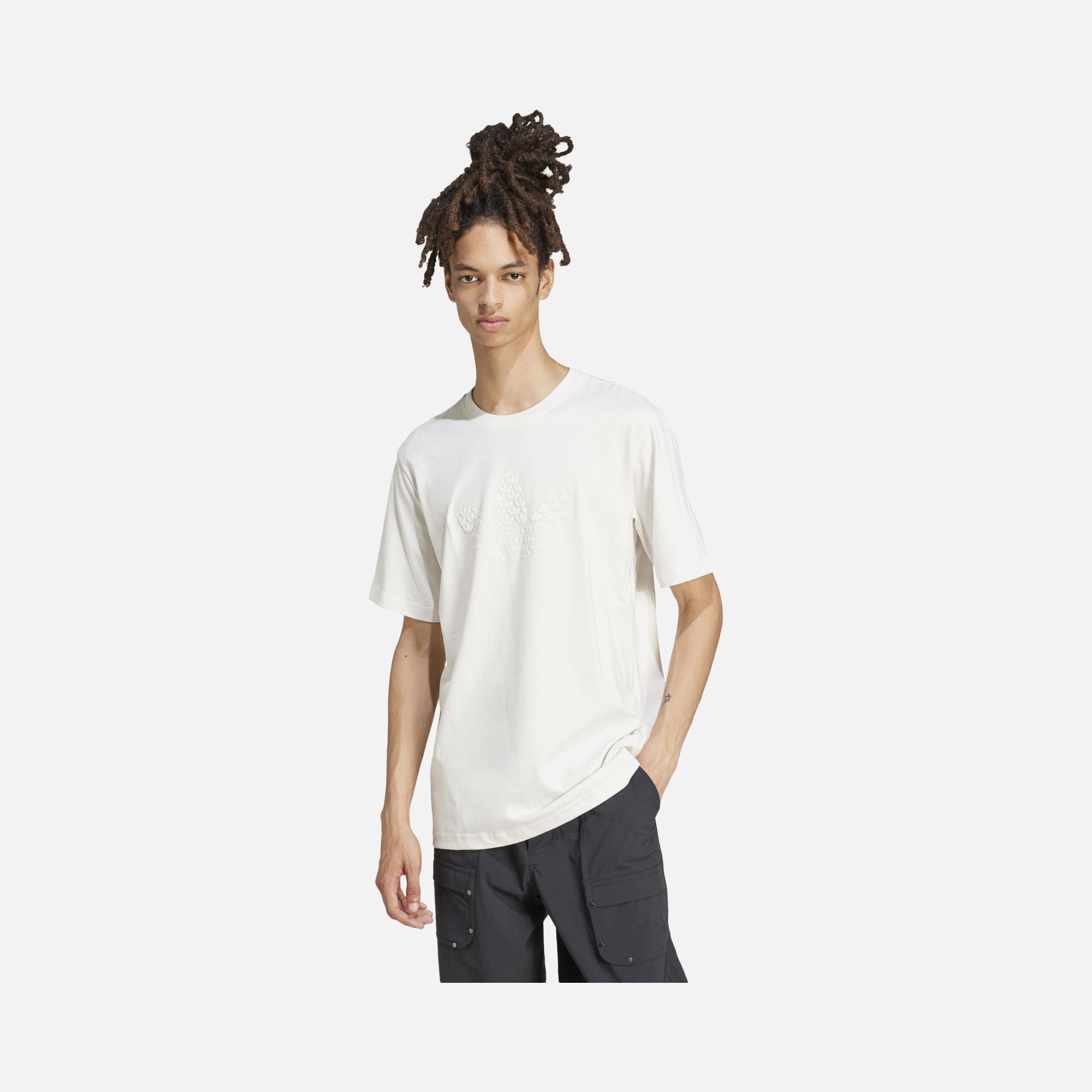 adidas Originals Q12 Monogram Toned Trefoils Graphics Short-Sleeve Erkek Tişört