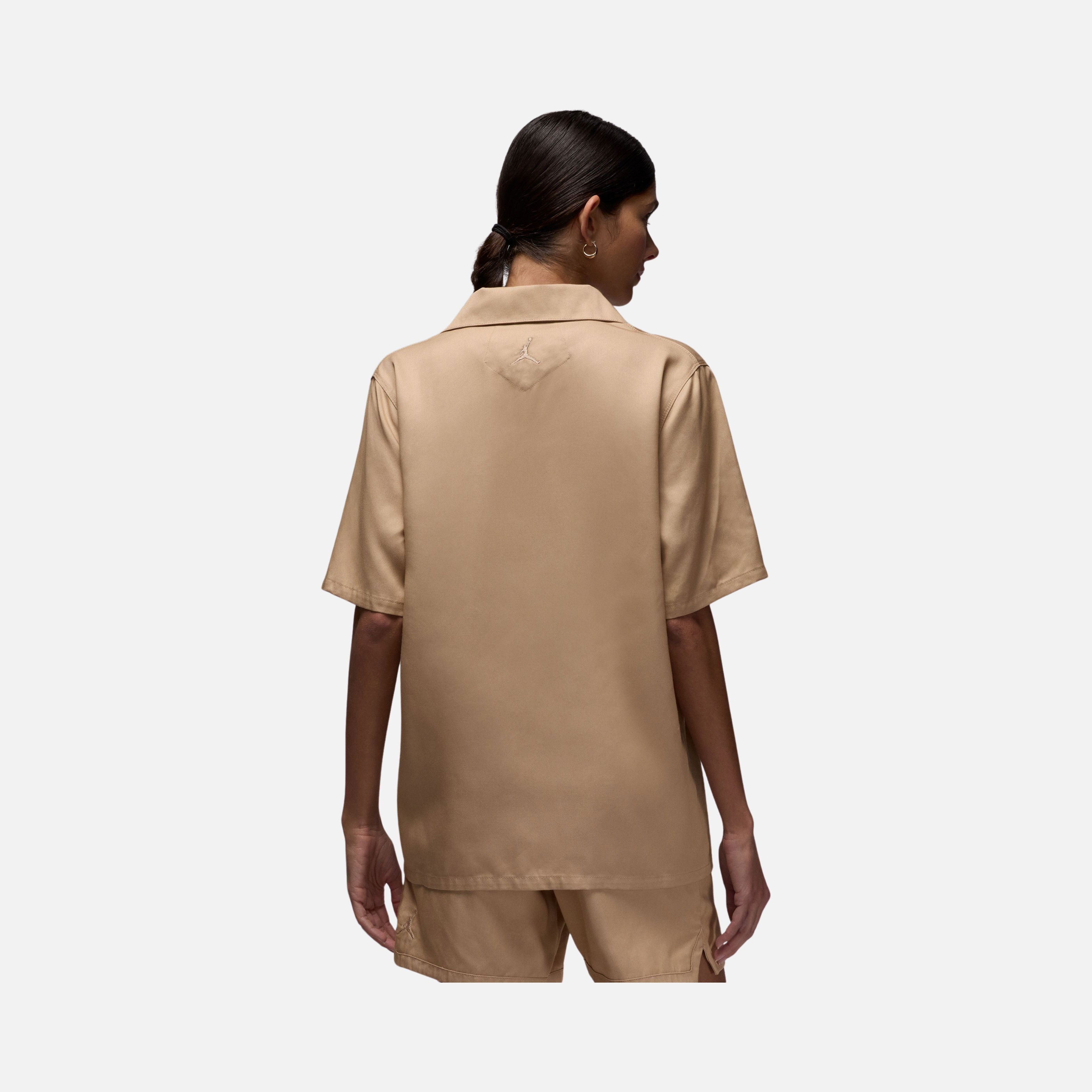 Nike Jordan Woven Solid 2 Full-Buttoned Short-Sleeve Kadın Gömlek