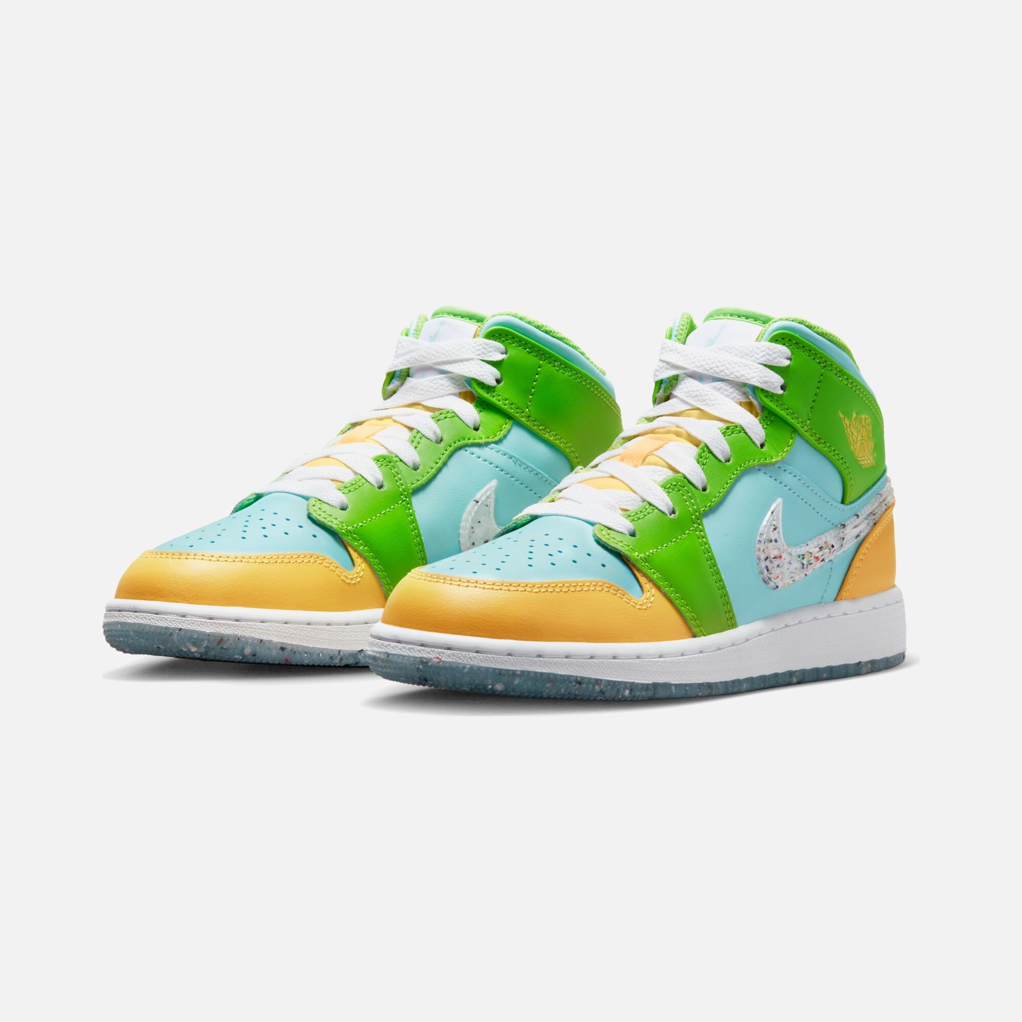 Nike Air Jordan 1 Mid SE ''Grind Swoosh'' (GS) Spor Ayakkabı