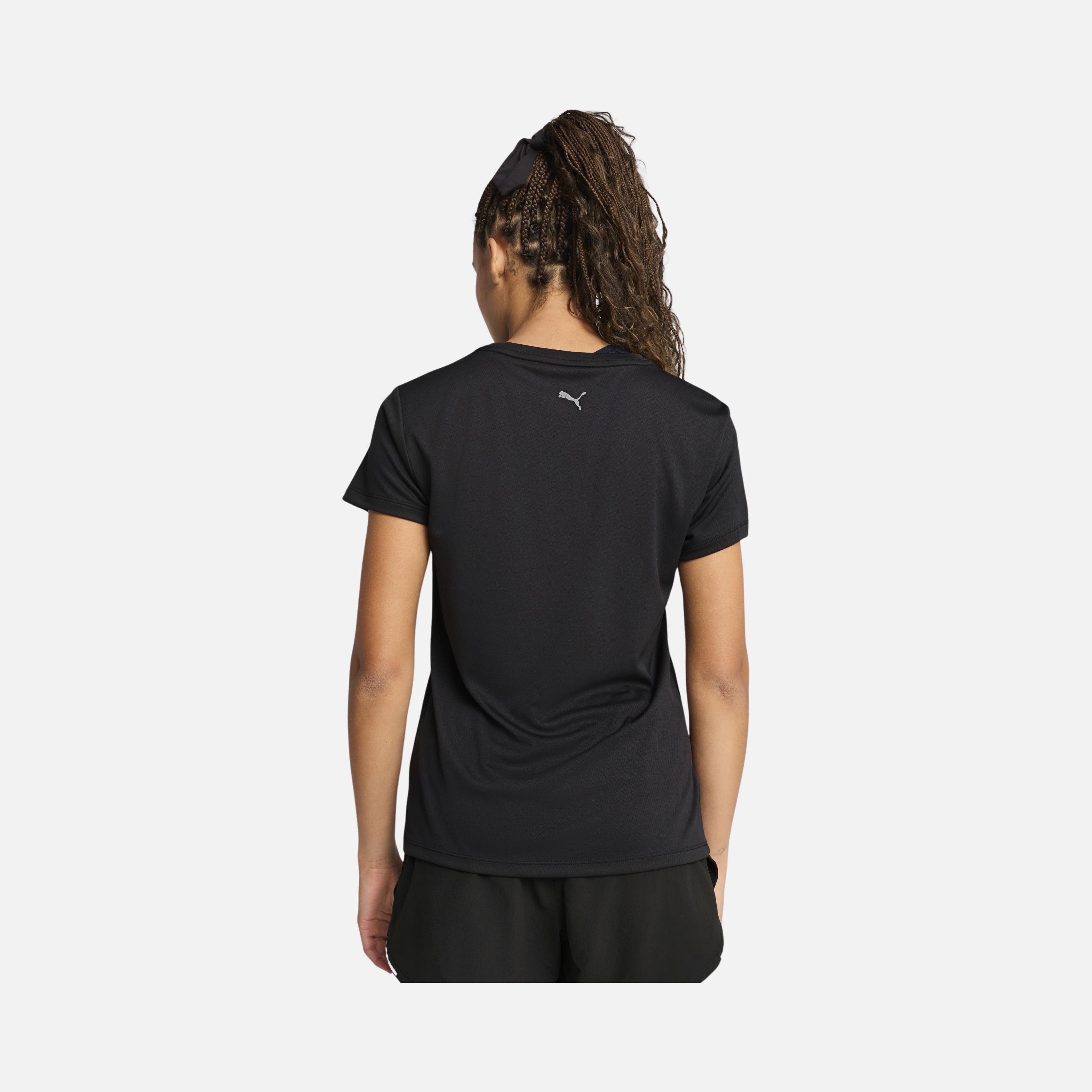 Puma Pushing The Pace Slogan Graphics Running Short-Sleeve Kadın Tişört
