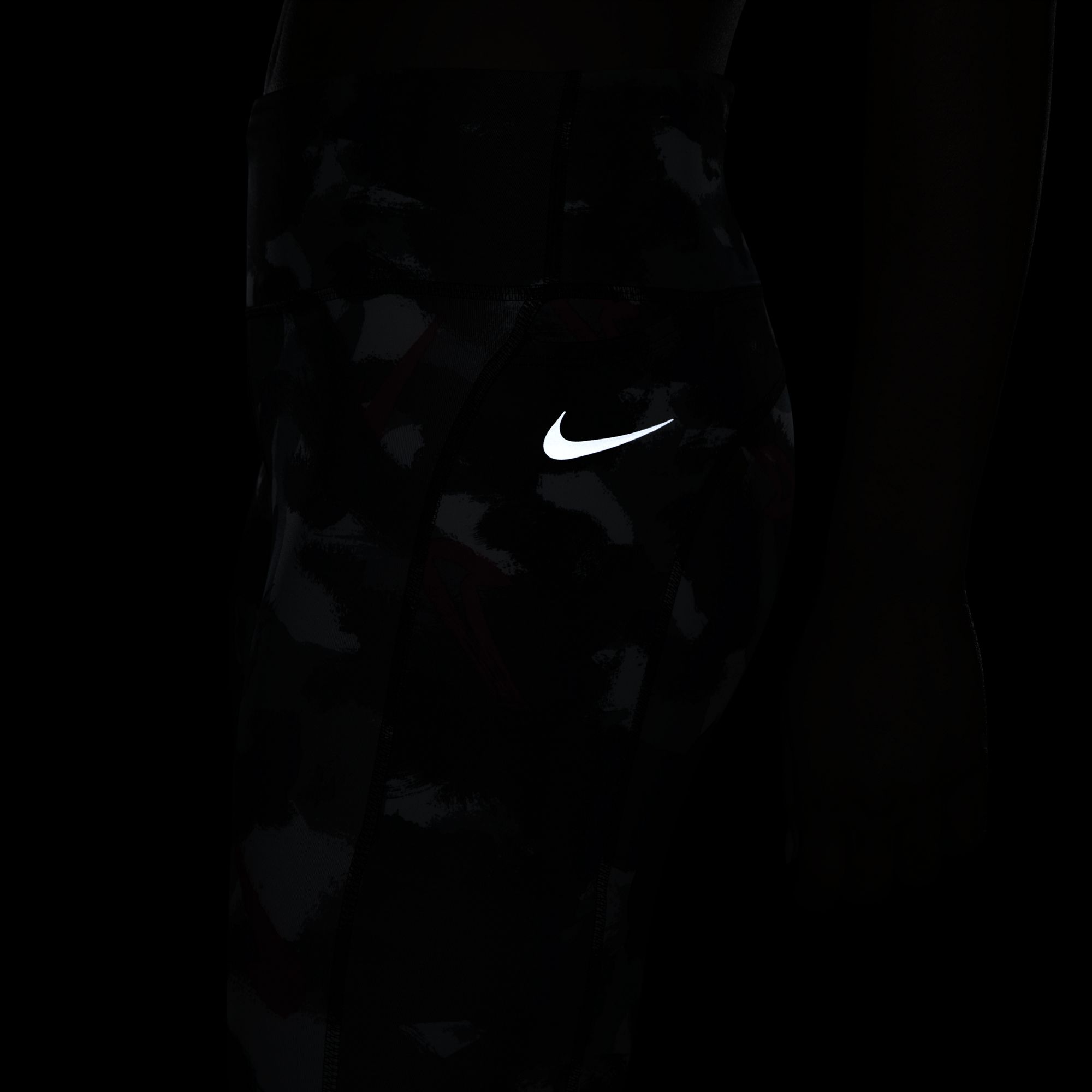Nike Dri-Fit Fast Mid-Rise 7/8-Length Printed Running Kadın Tayt
