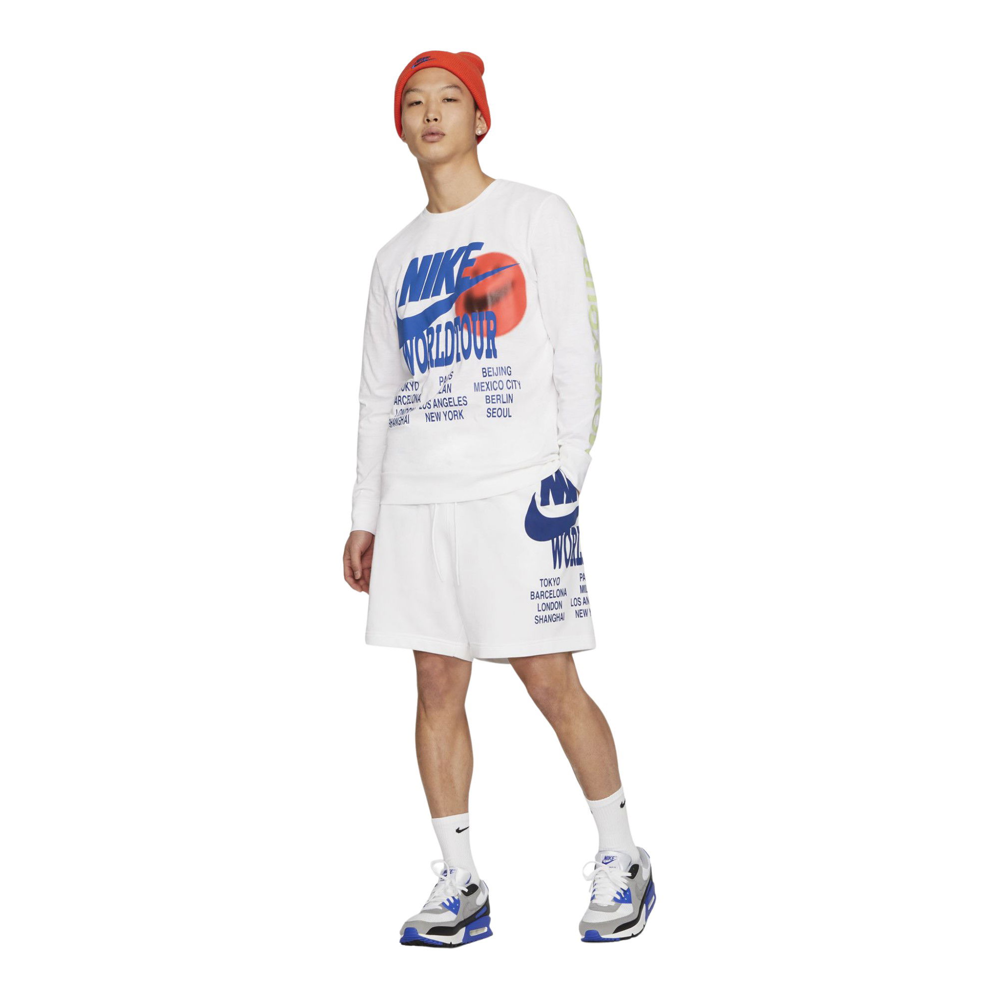 Nike Sportswear World Tour 2 Long-Sleeve Erkek Tişört