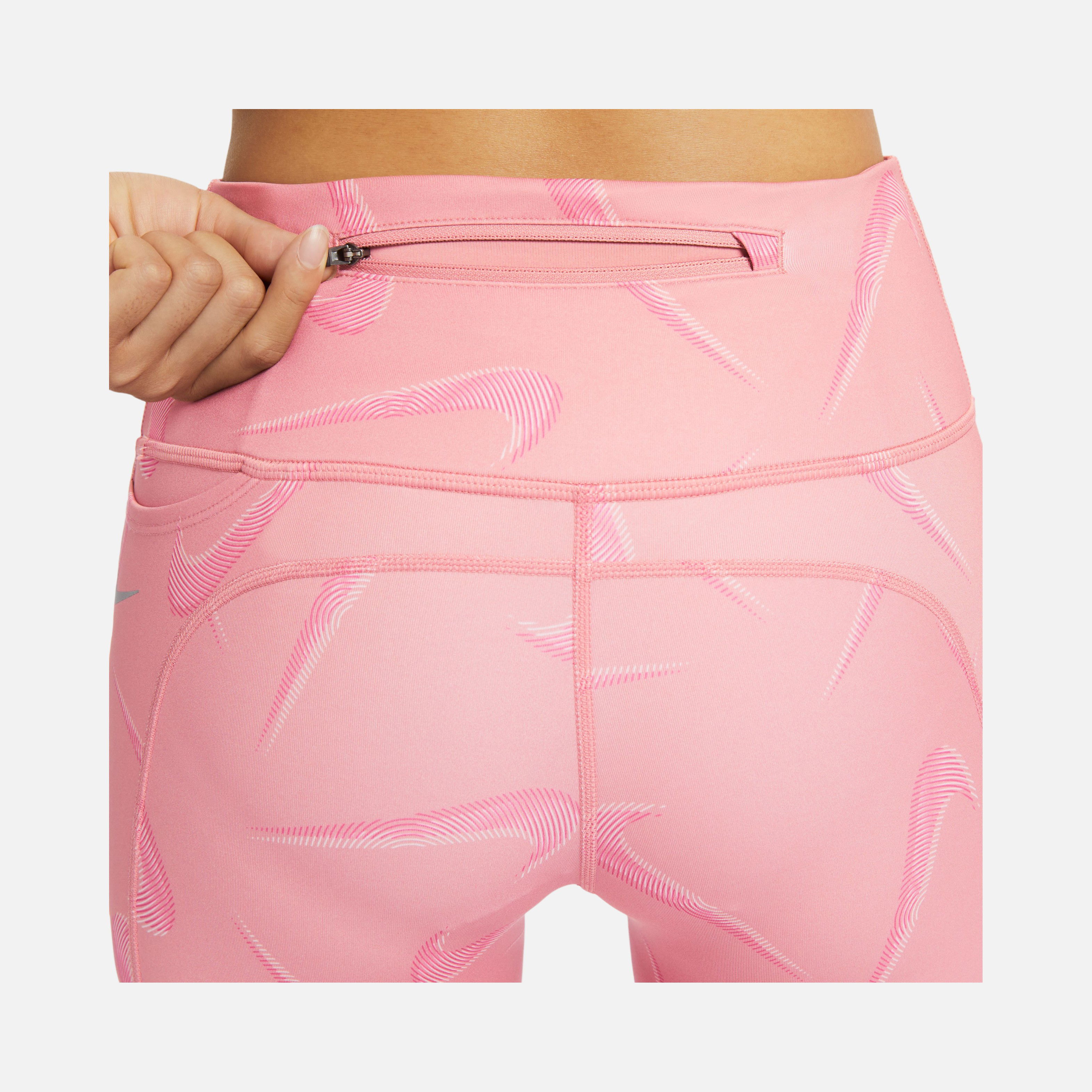 Nike Dri-Fit Fast Swoosh Printed 7/8 Running Kadın Tayt