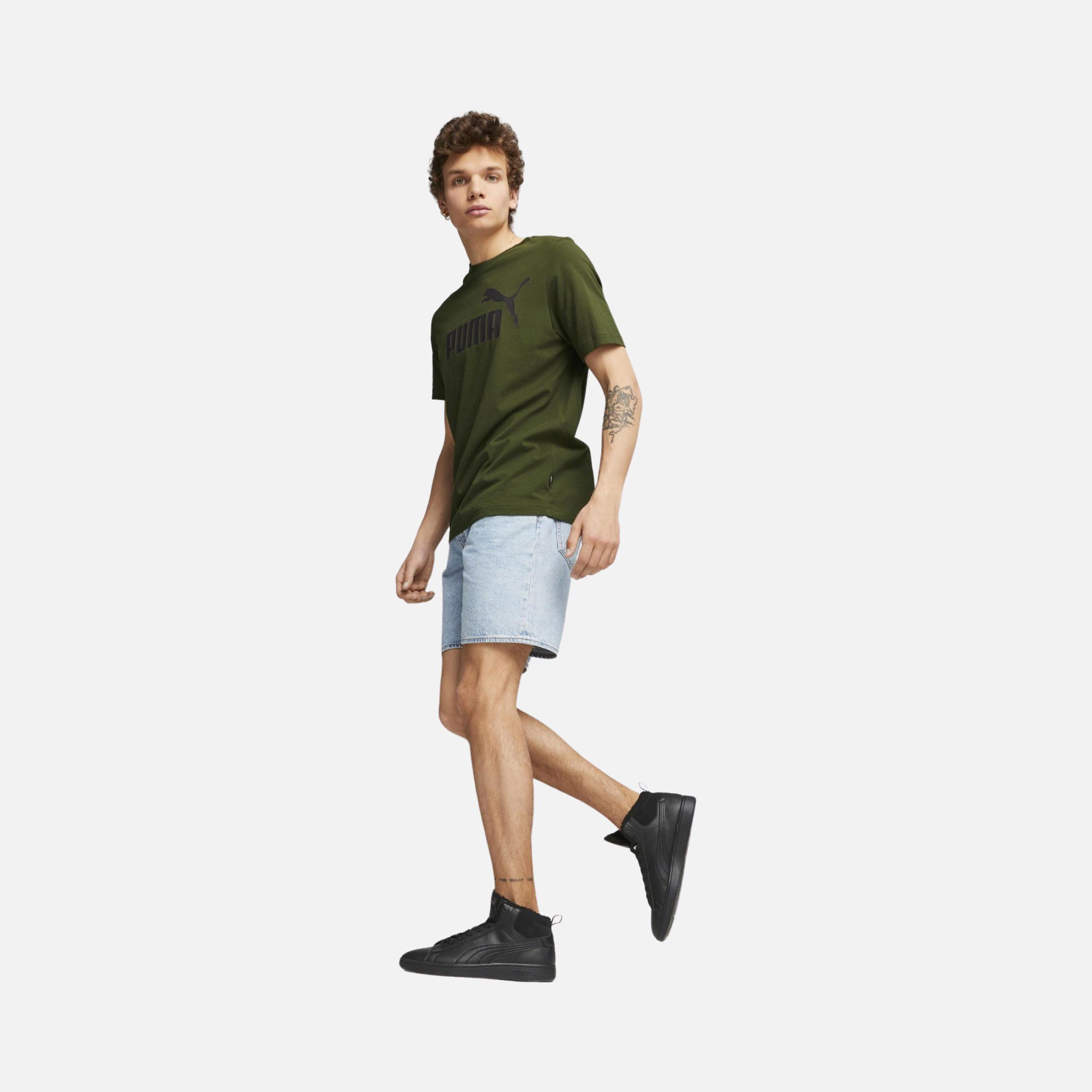 Puma Sportswear Essentials Logo Short-Sleeve Erkek Tişört