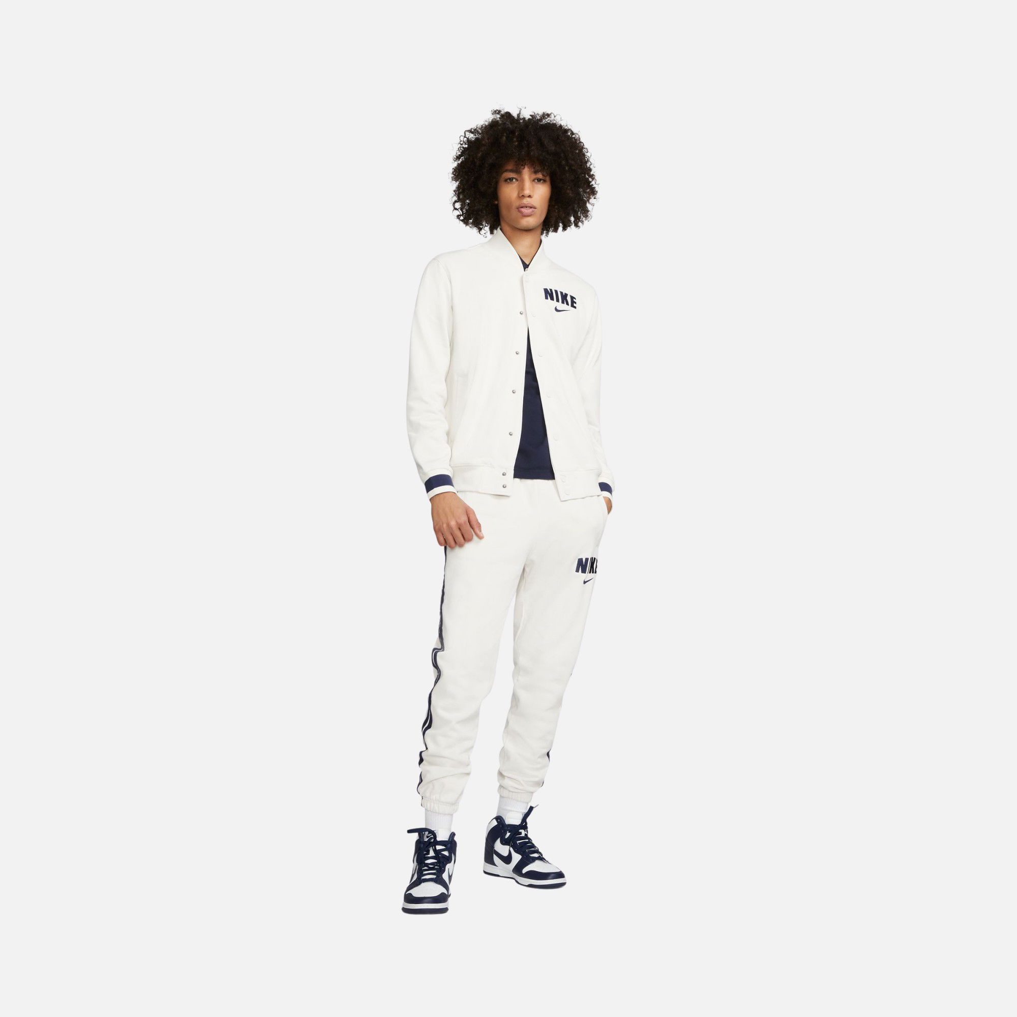 Nike Sportswear Retro Fleece Varsity Full-Length Snap Fastener Erkek Ceket
