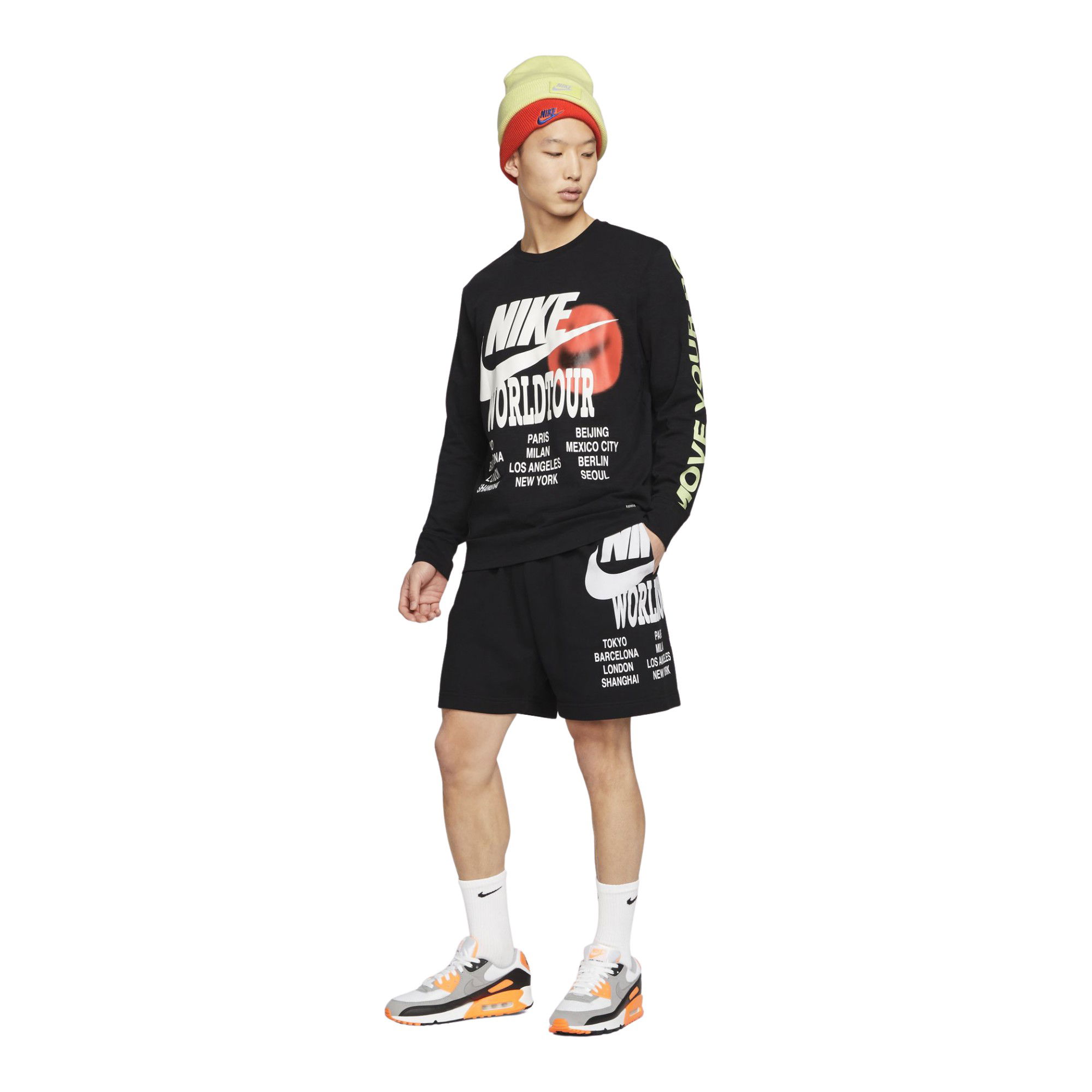 Nike Sportswear World Tour 2 Long-Sleeve Erkek Tişört