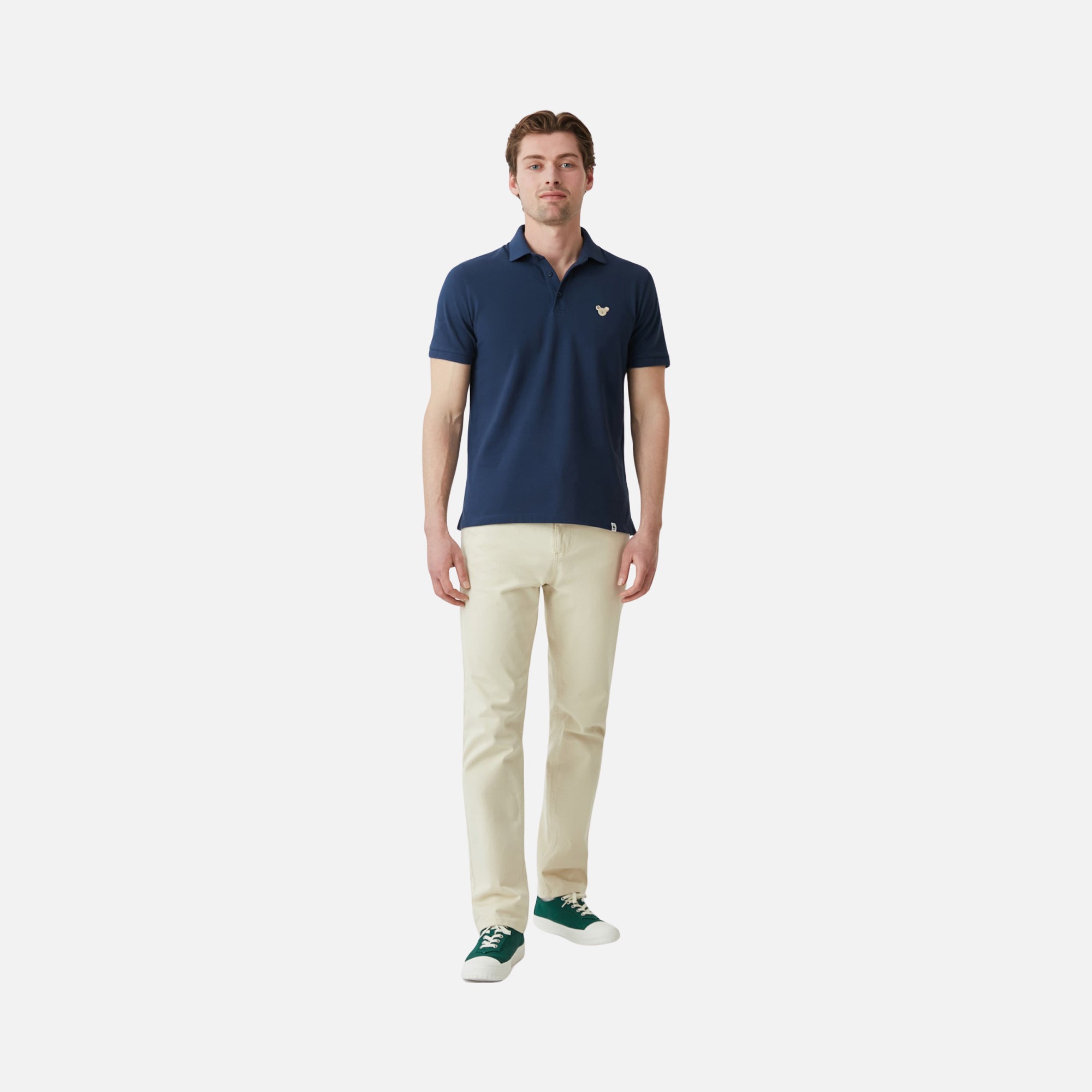 WWF Sportswear Koala Embroidered Regular-Fit Polo Collar Short-Sleeve Unisex Tişört