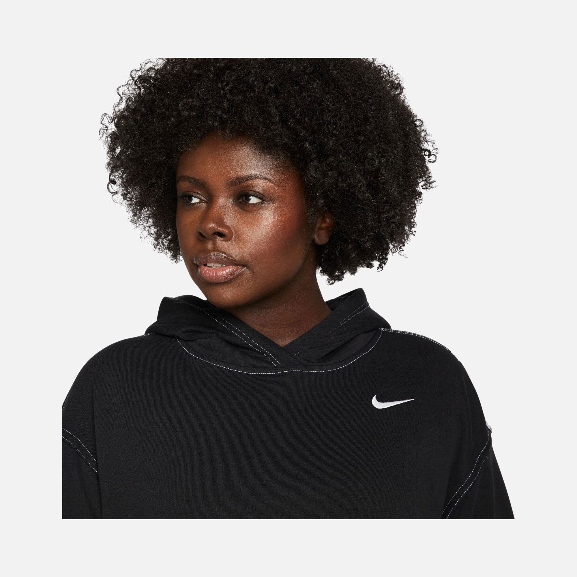 Nike Sportswear Swoosh Fleece Hoodie (Plus Size) Kadın Sweatshirt