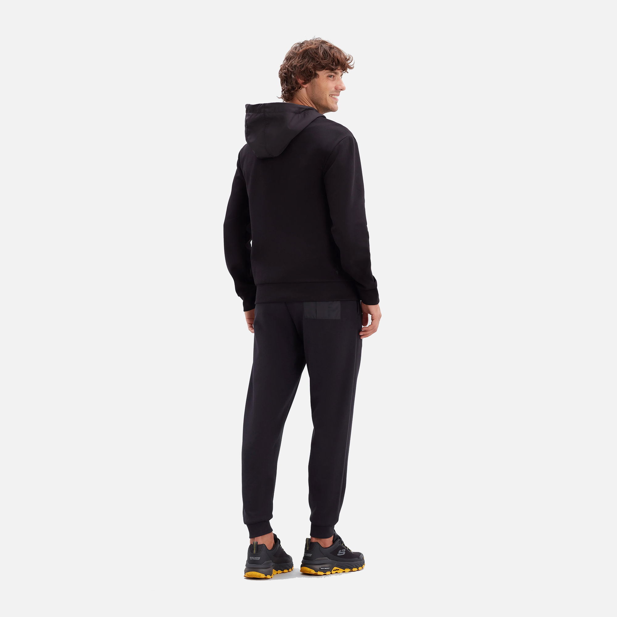 Skechers 2 XI Lock Woven Detailed Full-Zip Hoodie Sweatshirt