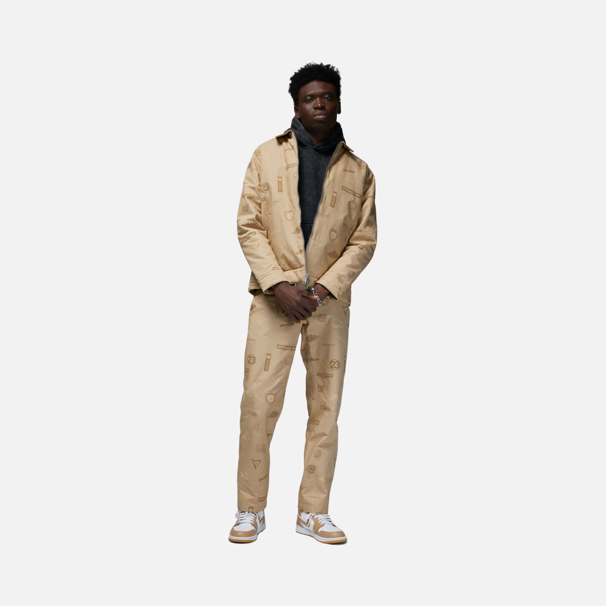 Nike Jordan Flight Heritage Allover OW Lined Full-Zip Erkek Ceket