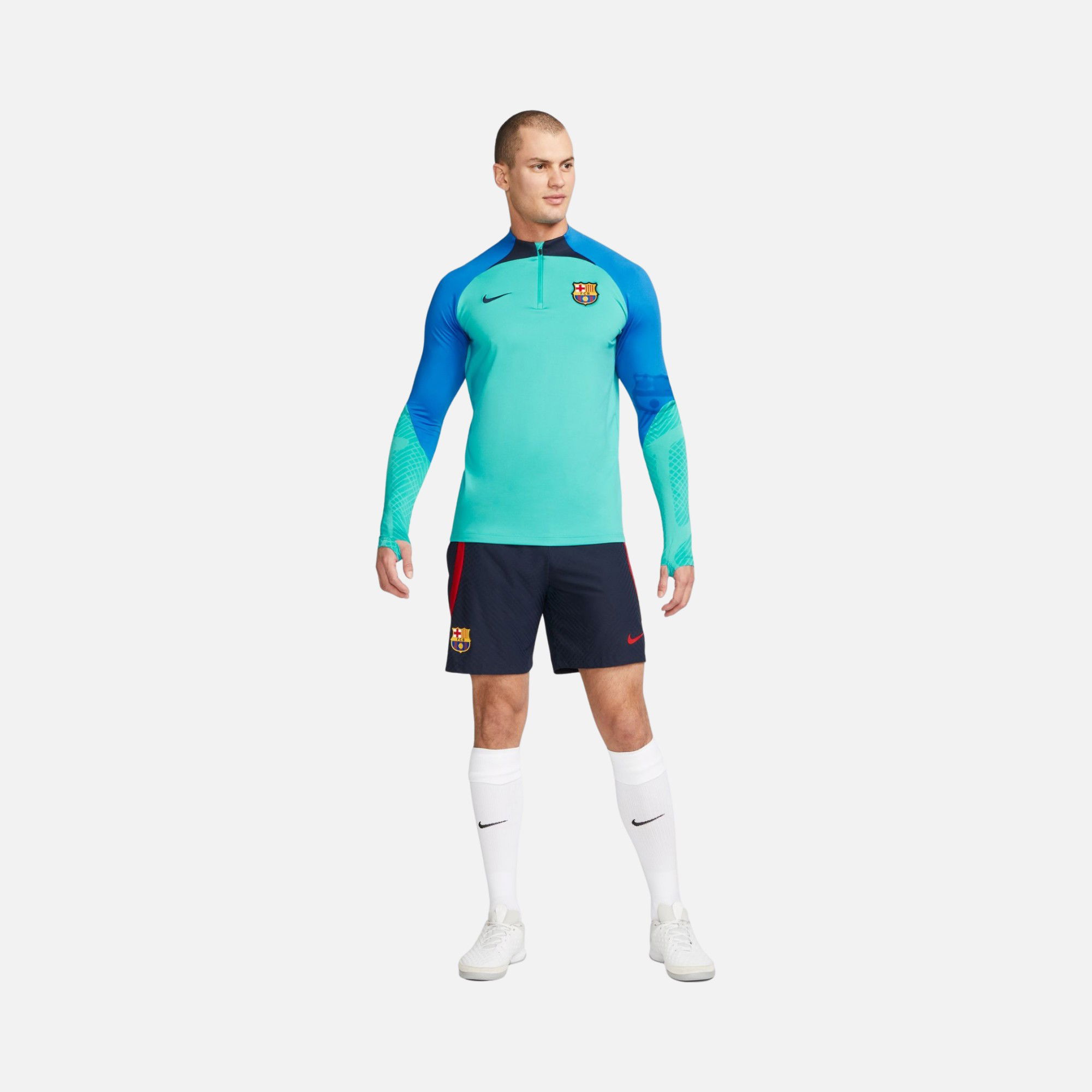 Nike F.C. Barcelona Dri-Fit Strike Football Drill Long-Sleeve Erkek Tişört