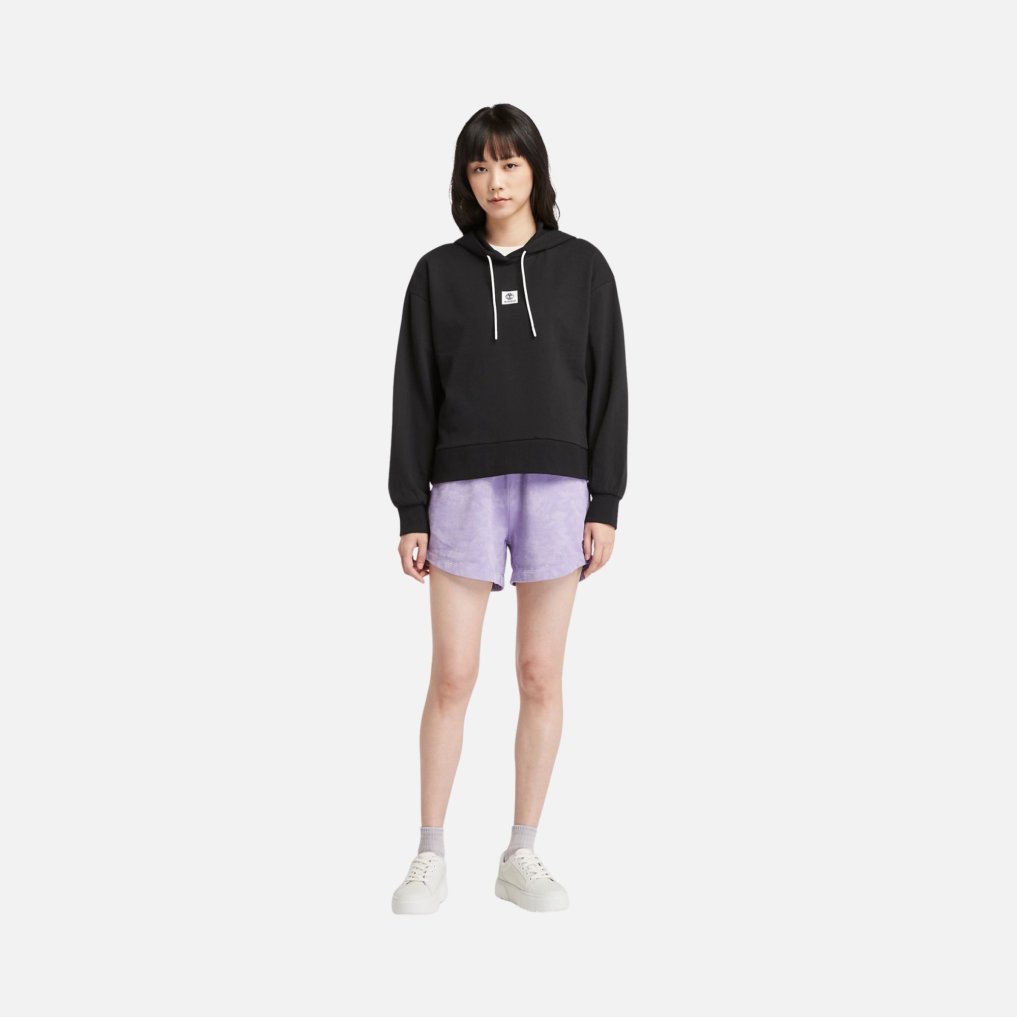 Timberland Stack Logo Loop Back Hoodie Kadın Sweatshirt