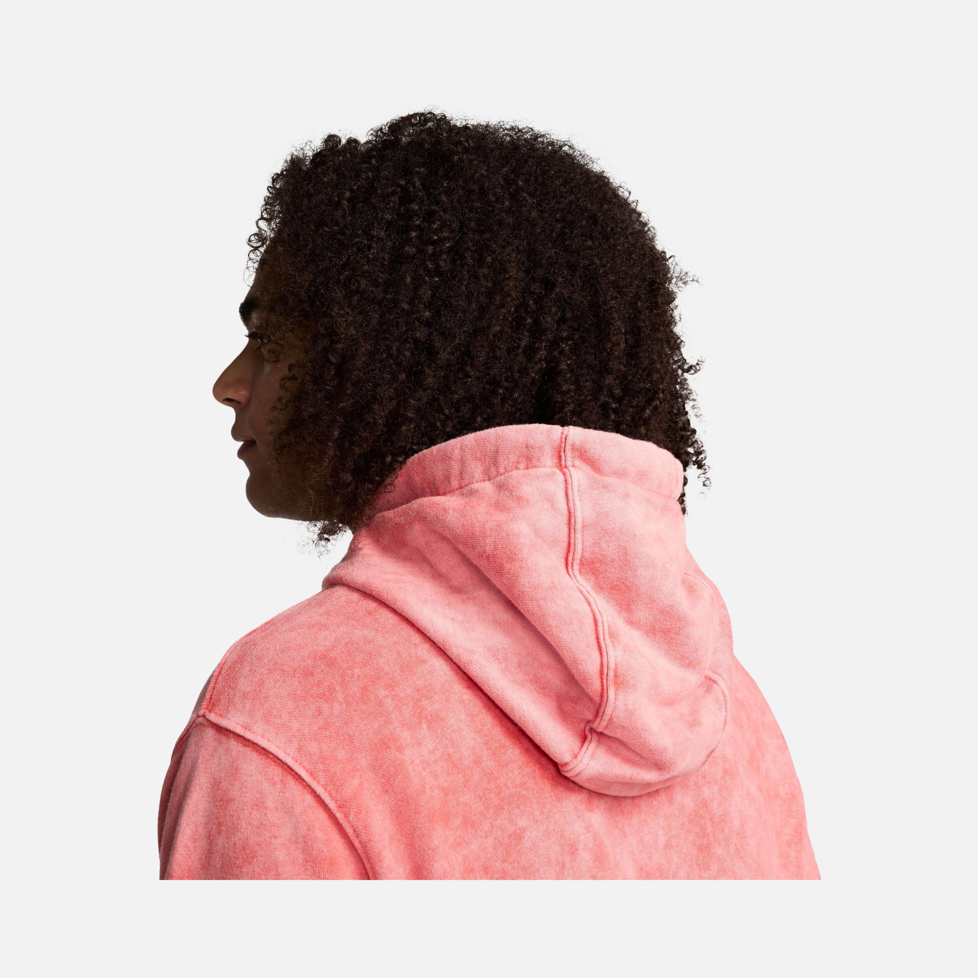 Nike Sportswear Club Pullover French Terry Fine 2.0 Washed Hoodie Erkek Sweatshirt