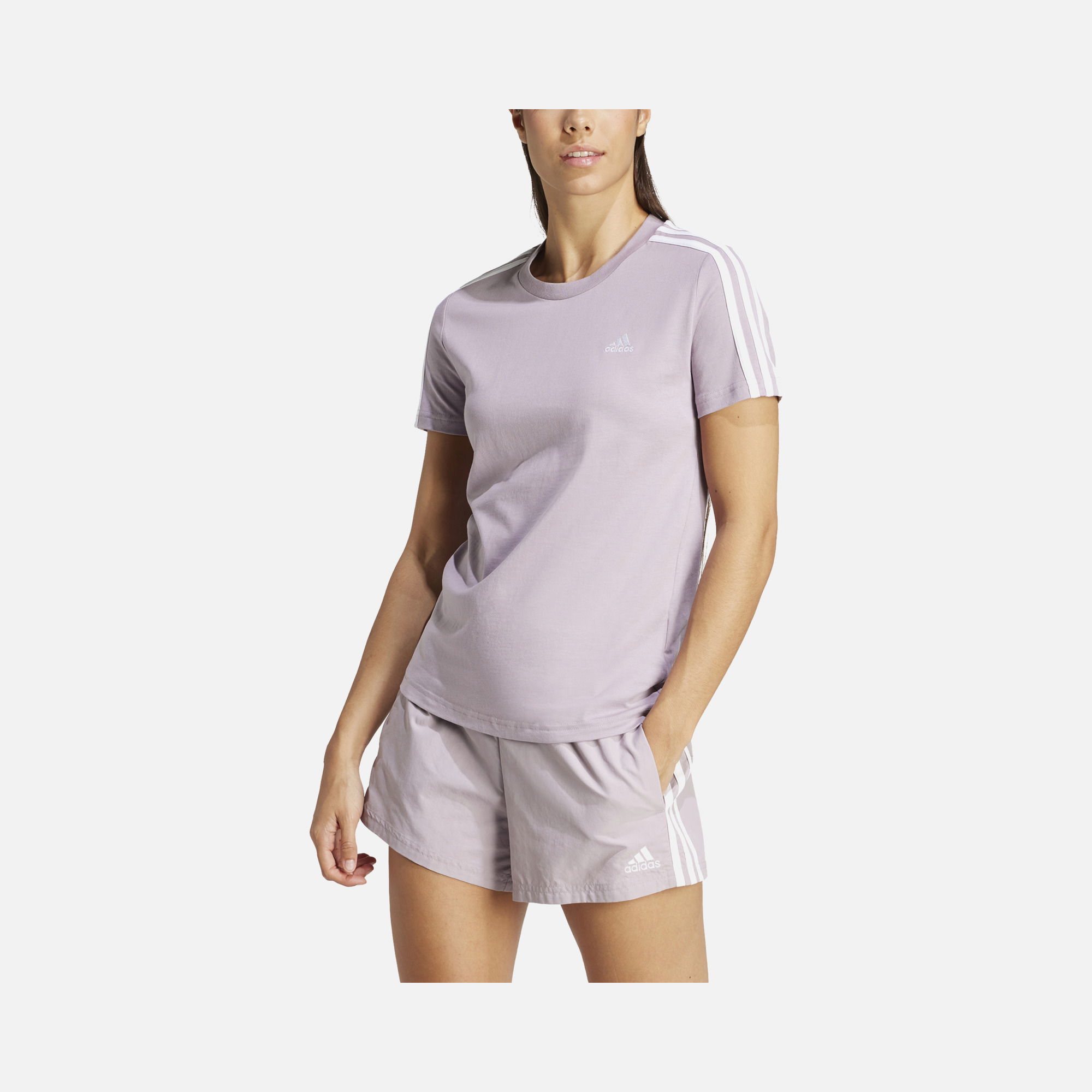 adidas Essentials Slim 3-Stripes Short-Sleeve Kadın Tişört