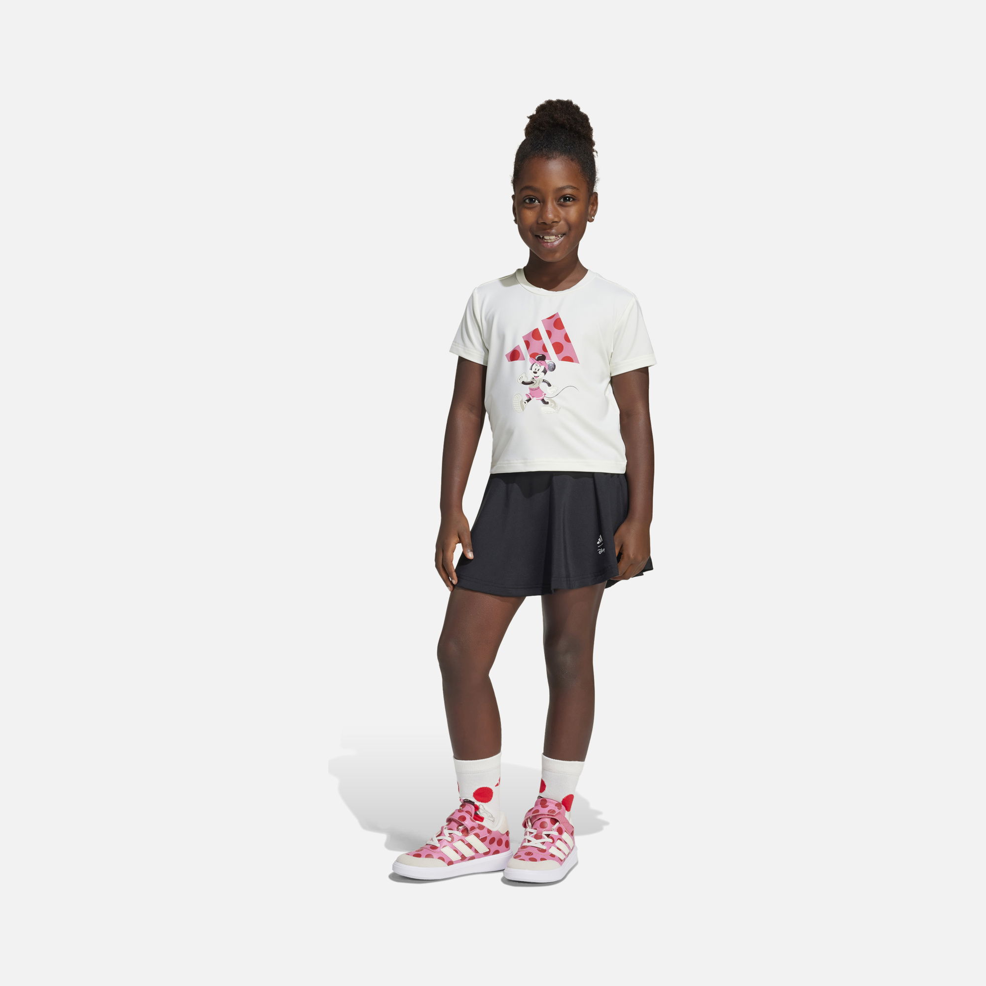 adidas Sportswear Disney's Minnie Mouse Graphic Climacool Graphics Short-Sleeve Tişört&Şort (Girl's) Çocuk Takım