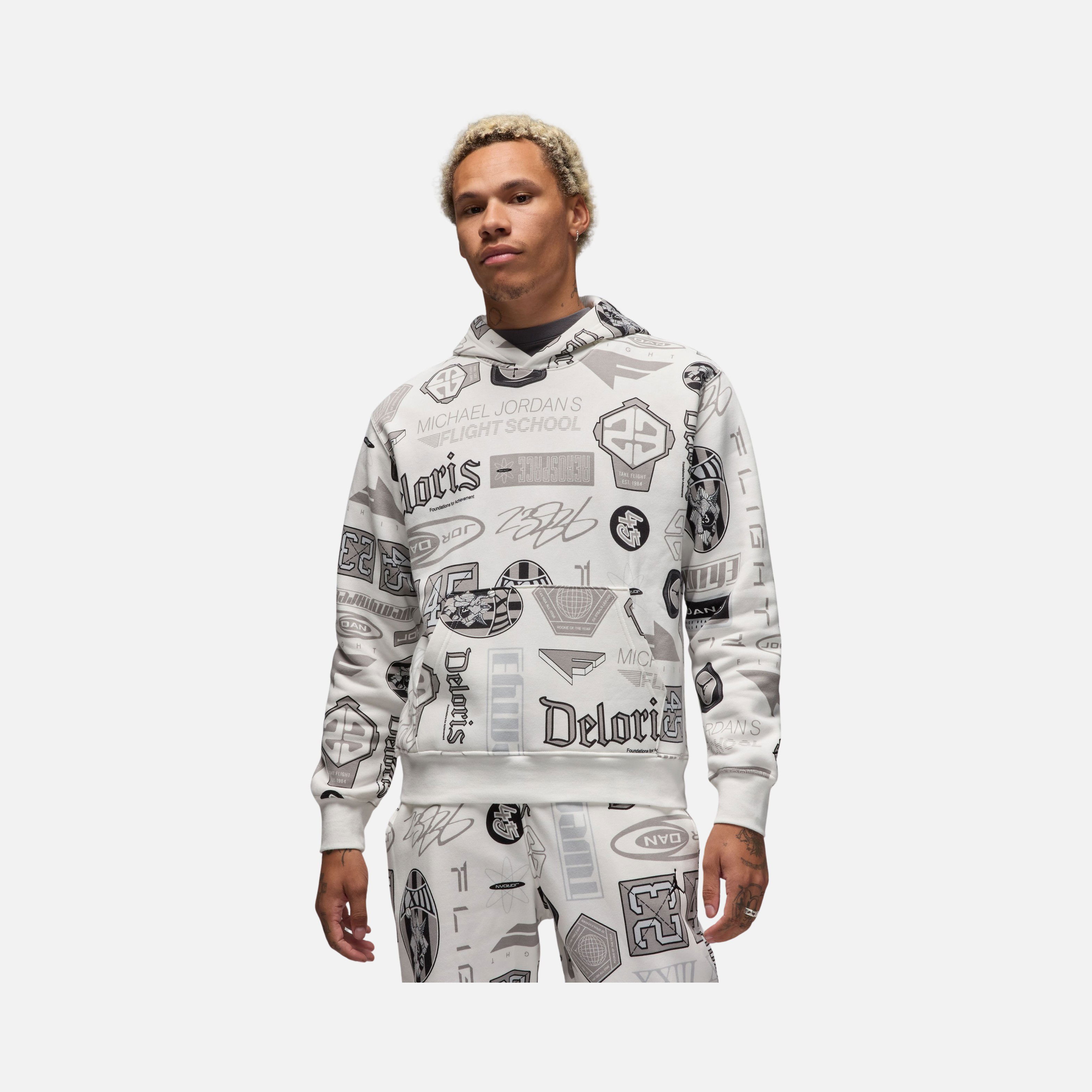 Nike Michael Jordan Essentials All Over Printed Fleece Pullover Erkek Sweatshirt