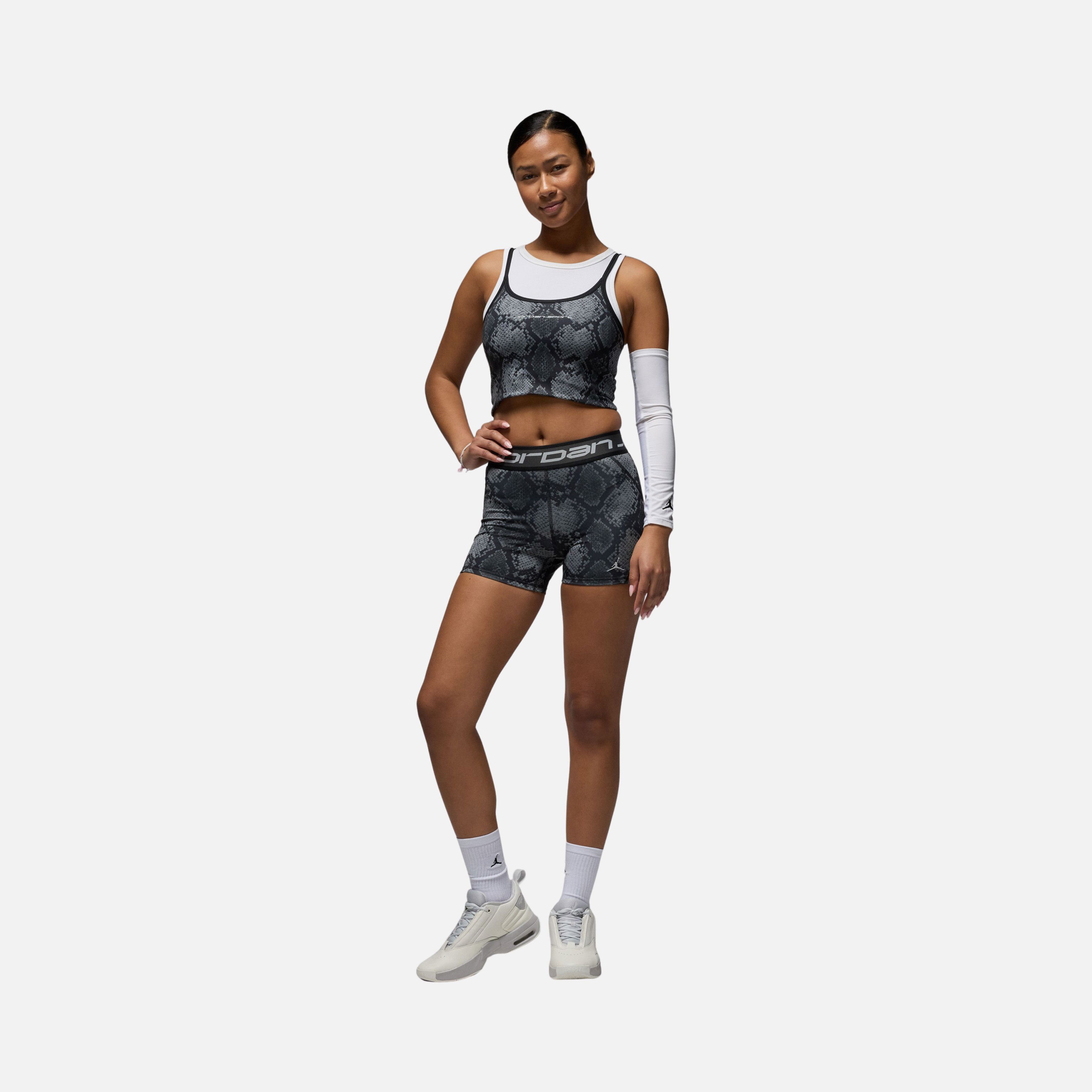 Nike Jordan Sport Snakeskin Printed Cropped Training Kadın Atlet